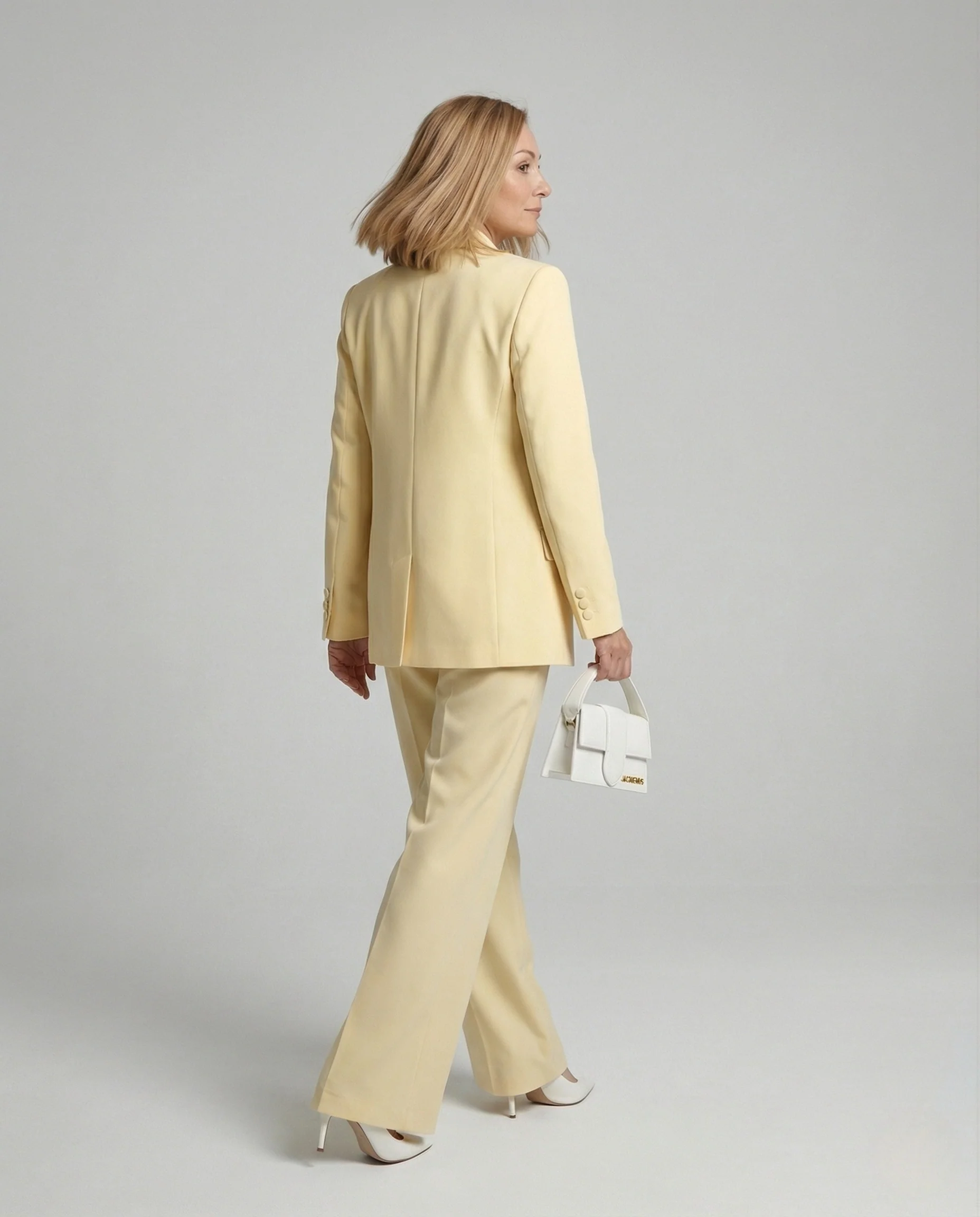 Damen Hosenanzug mit weitem Bein und lockerem Blazer - Image 2