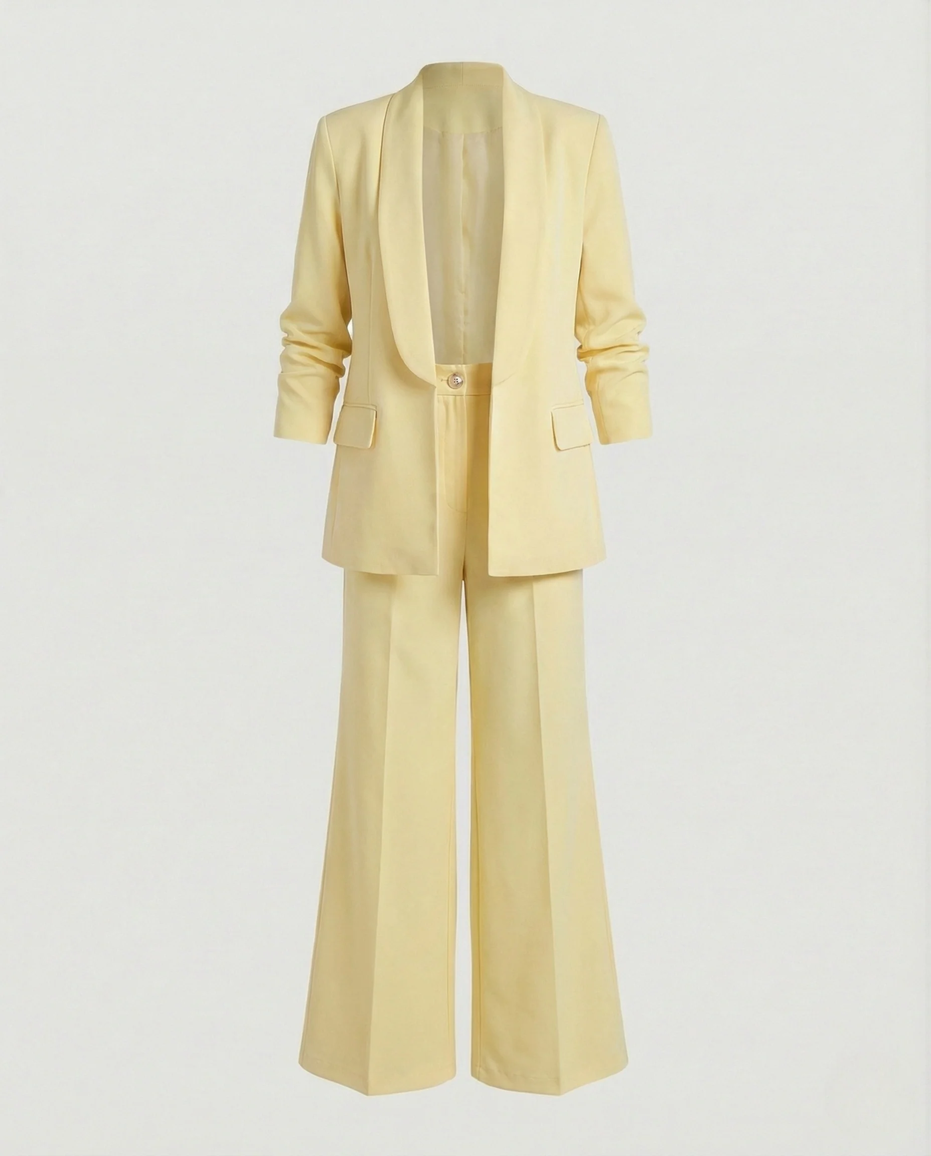 Damen Hosenanzug mit weitem Bein und lockerem Blazer - Image 4