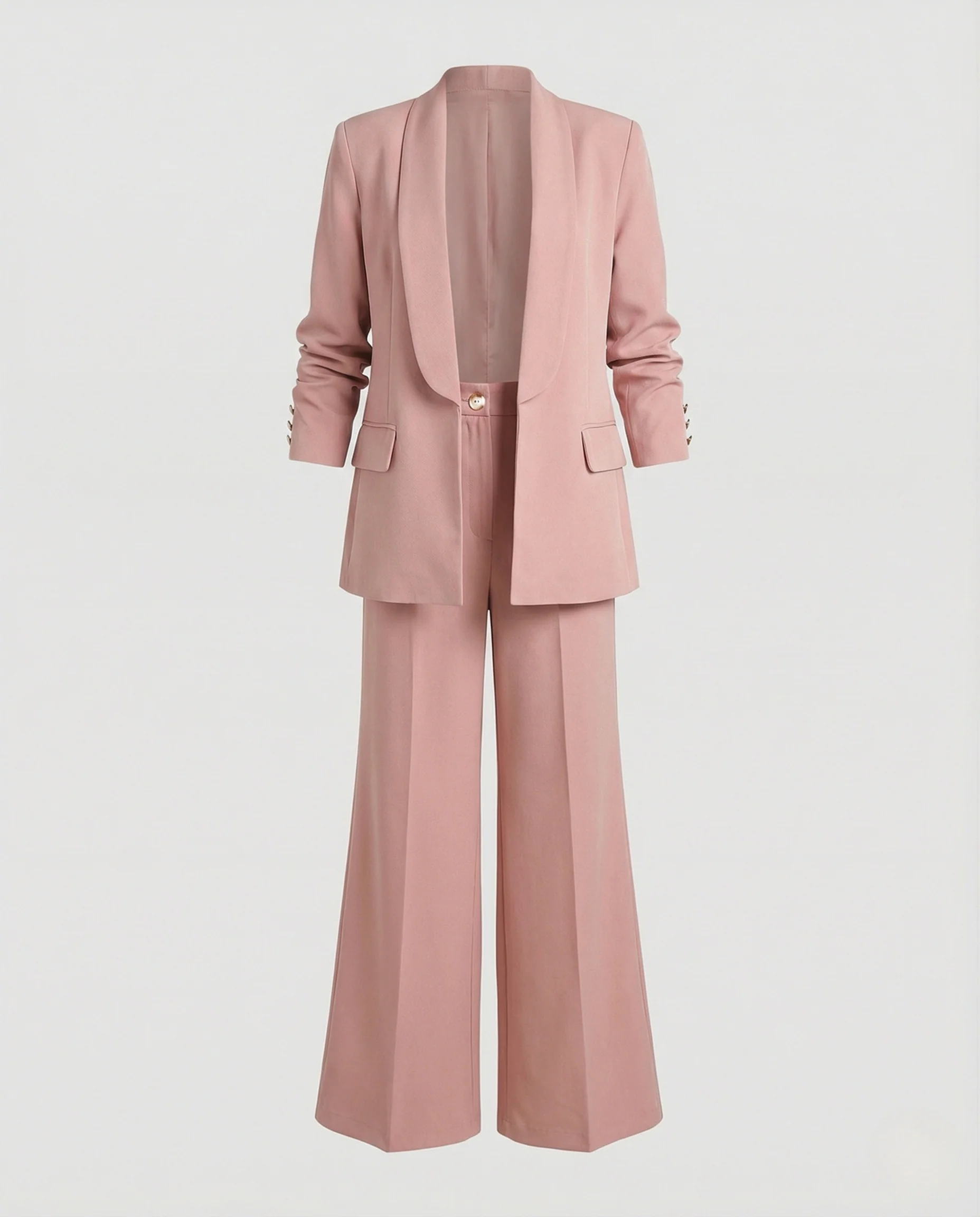 Damen Hosenanzug mit weitem Bein und lockerem Blazer - Image 5