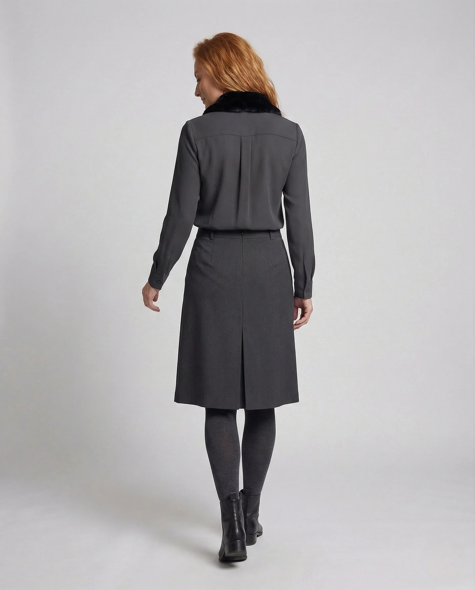 Damen Wollrock Knielang A-Linie - Image 4