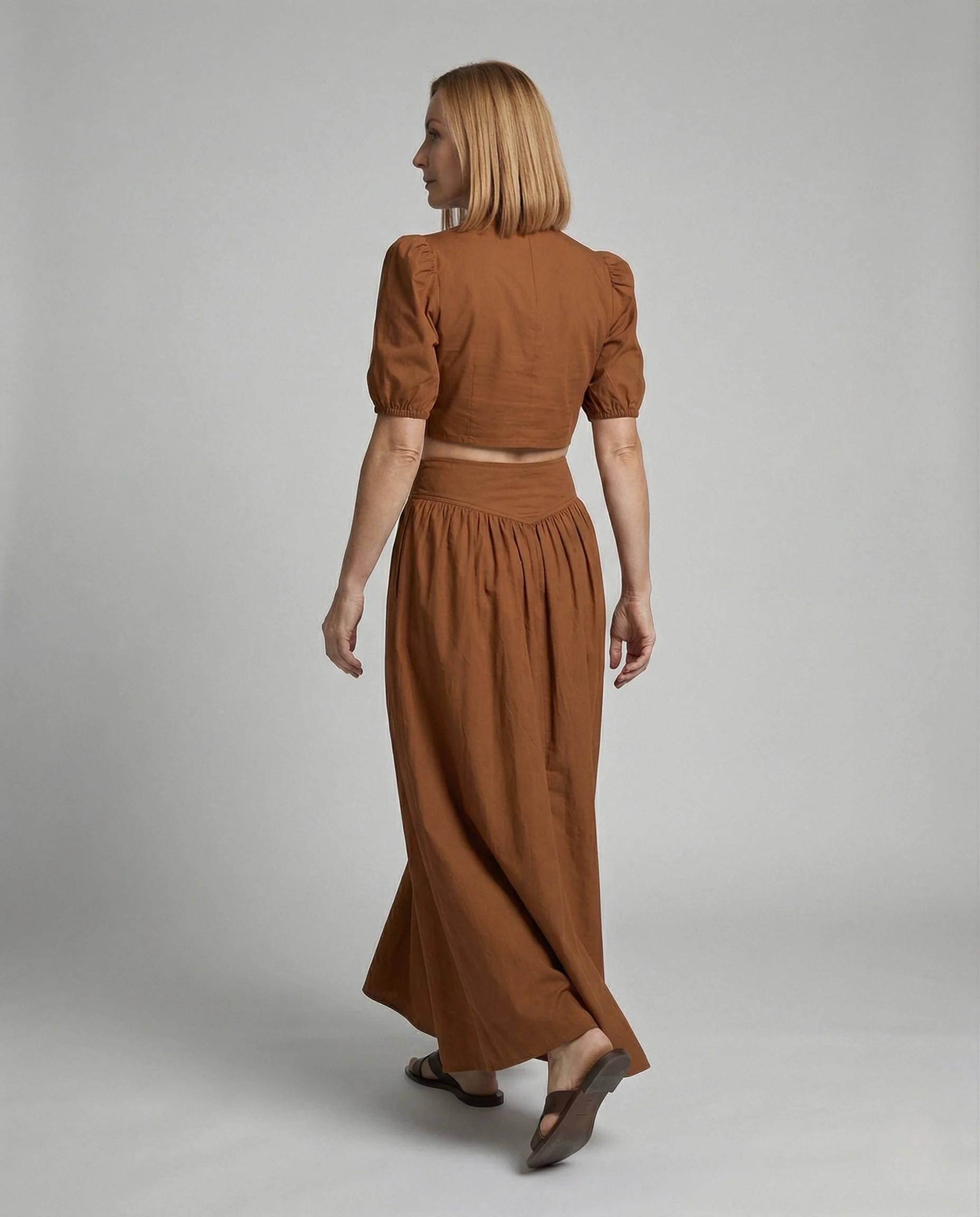 Maxirock Damen Elegant Falten - Image 4
