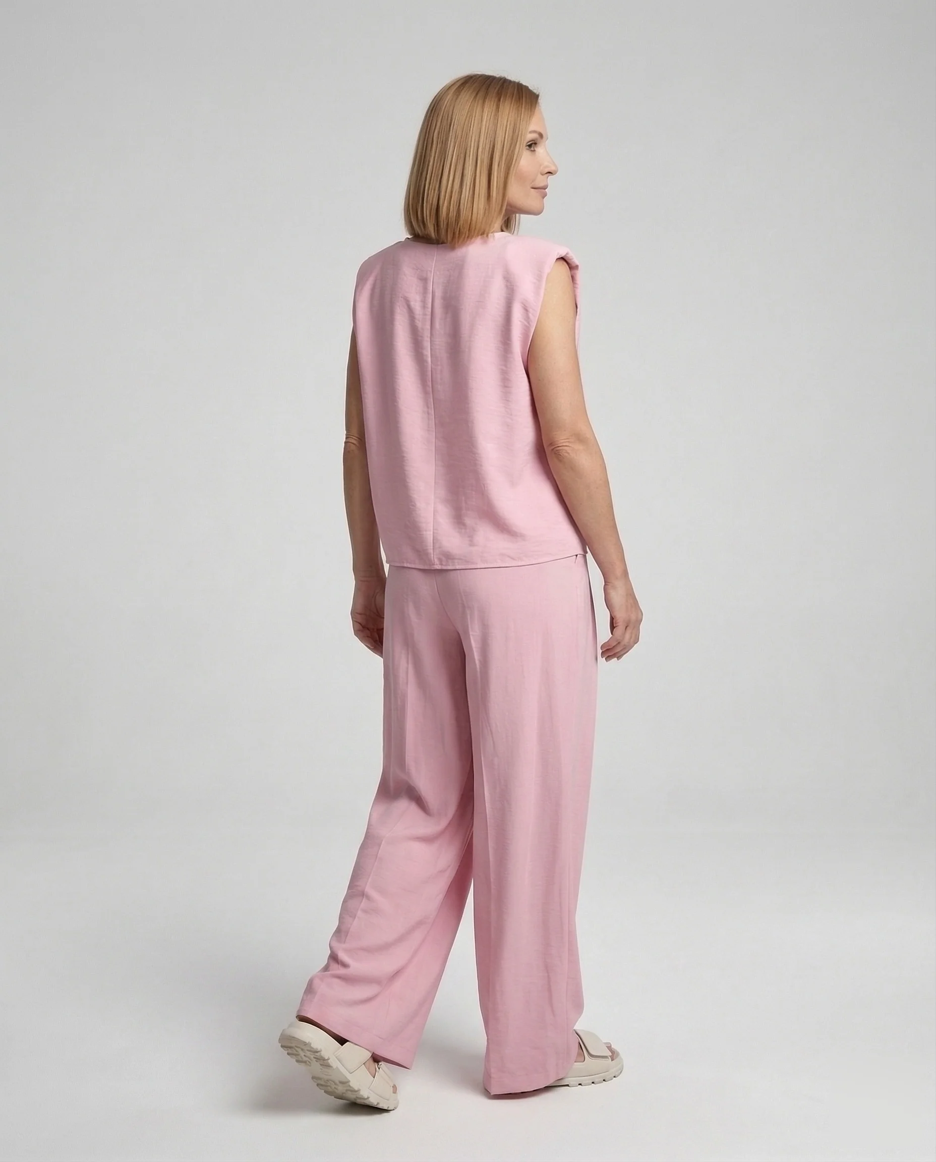 Damen Zweiteiler Set Blazer Palazzo - Image 2