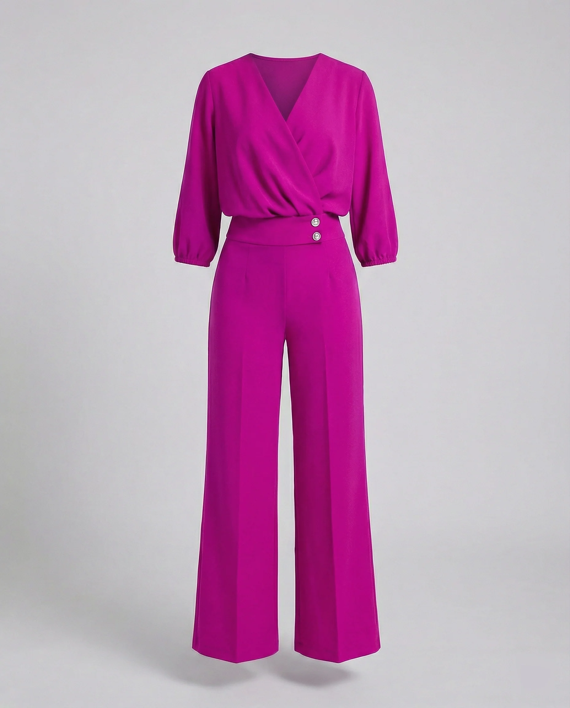 Zweiteiler Set Damen mit Wickelbluse - Image 12