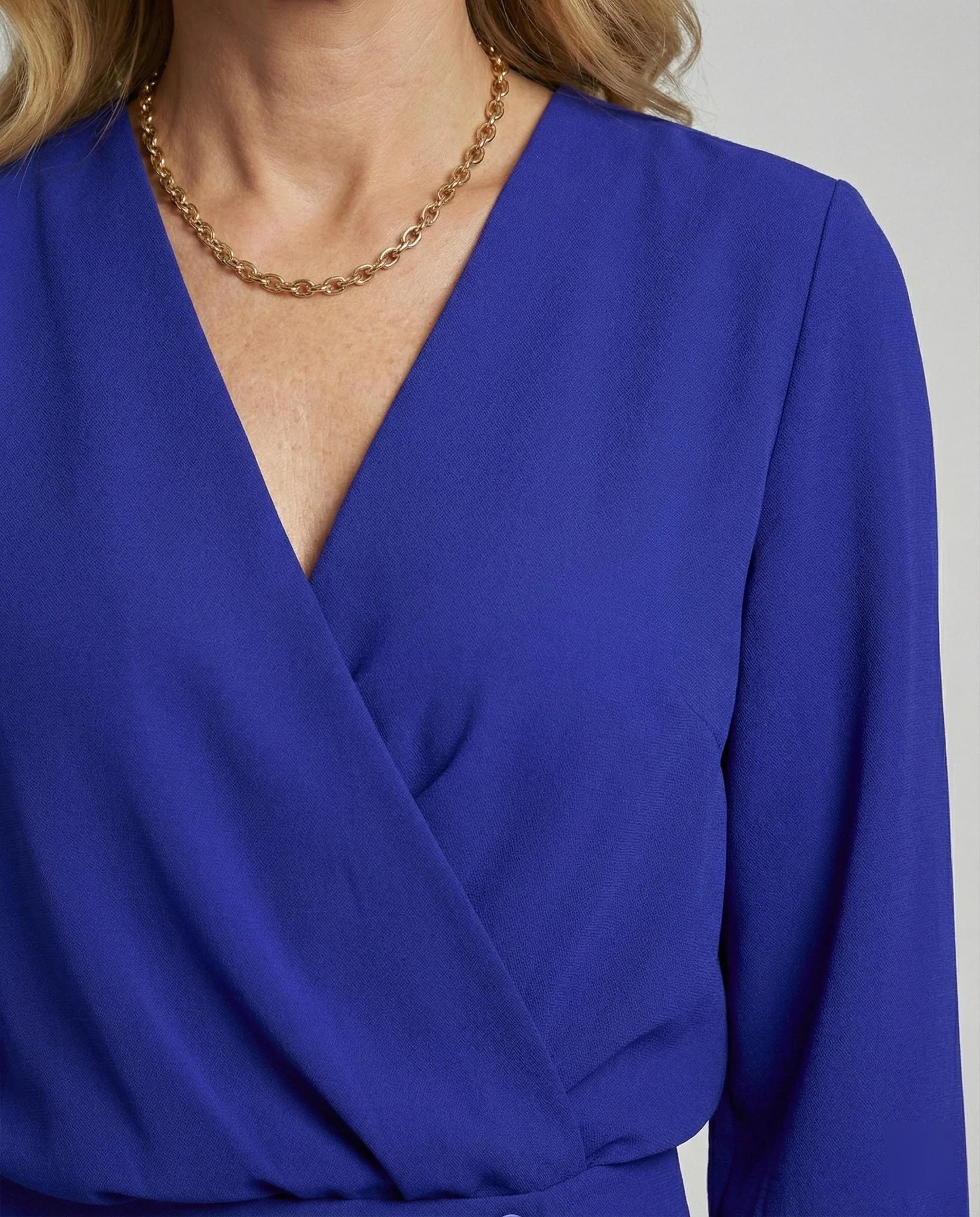 Zweiteiler Set Damen mit Wickelbluse - Image 3