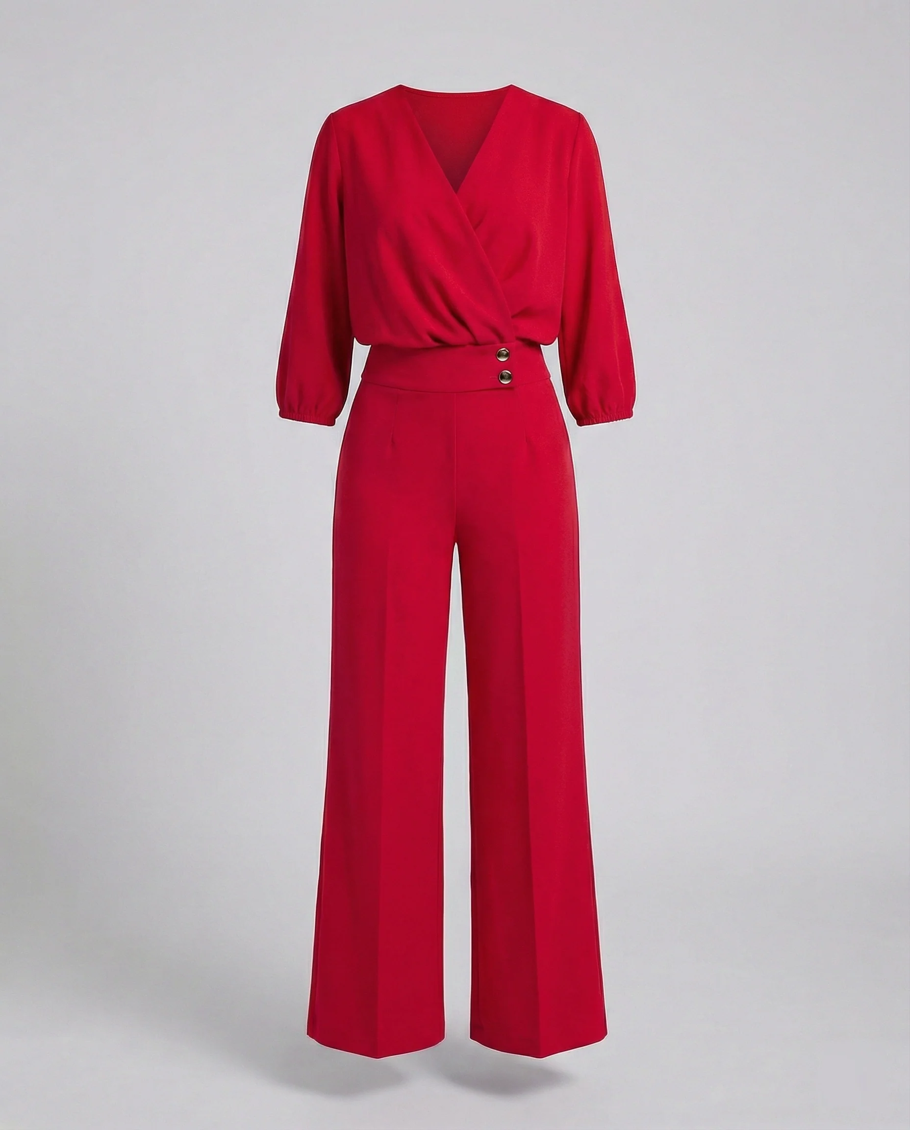 Zweiteiler Set Damen mit Wickelbluse - Image 7