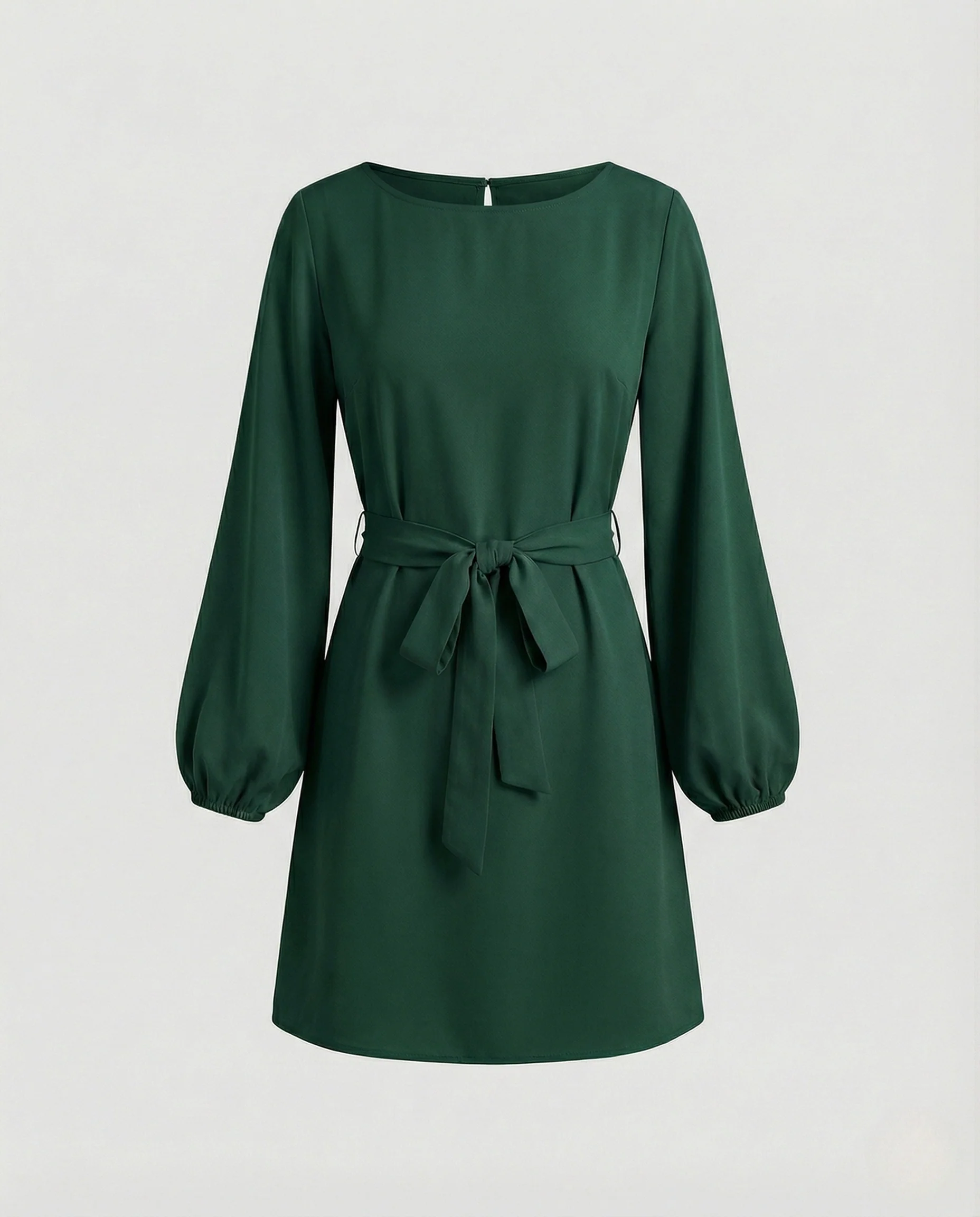 A-Linien Minikleid Elegant Mit Gürtel Damen - Image 10