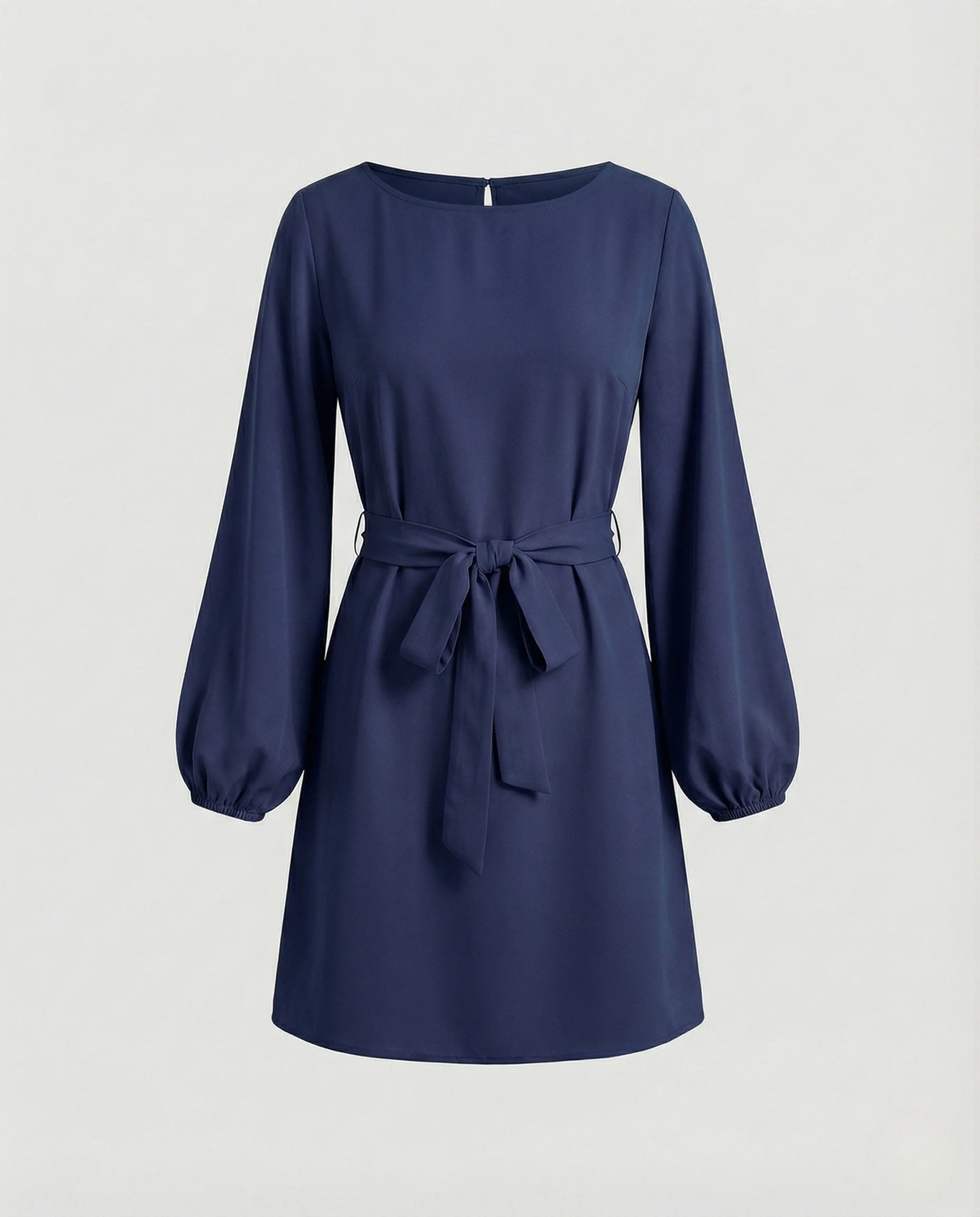 A-Linien Minikleid Elegant Mit Gürtel Damen - Image 7