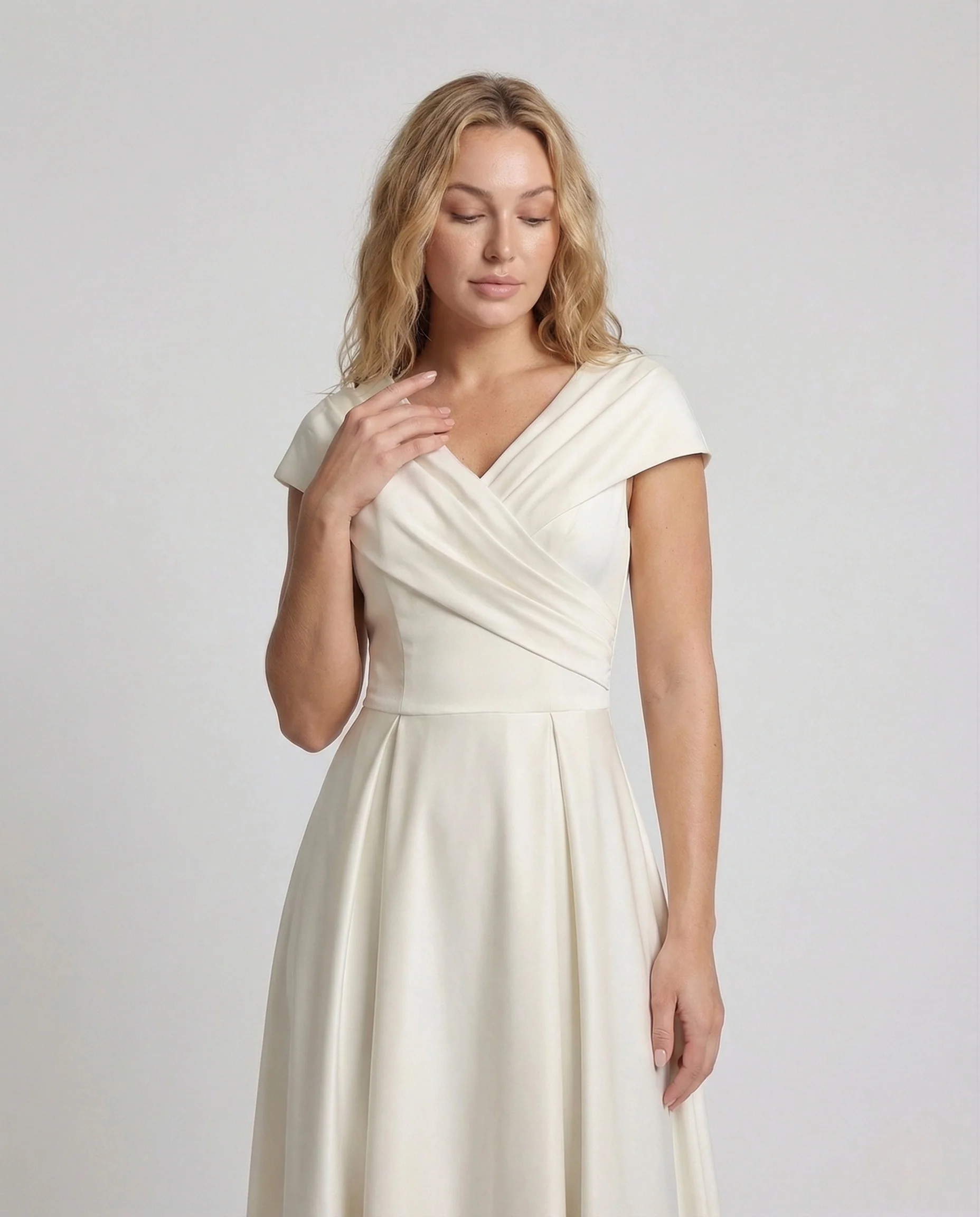 Damen Abendkleid mit Cape Ärmeln - Image 2
