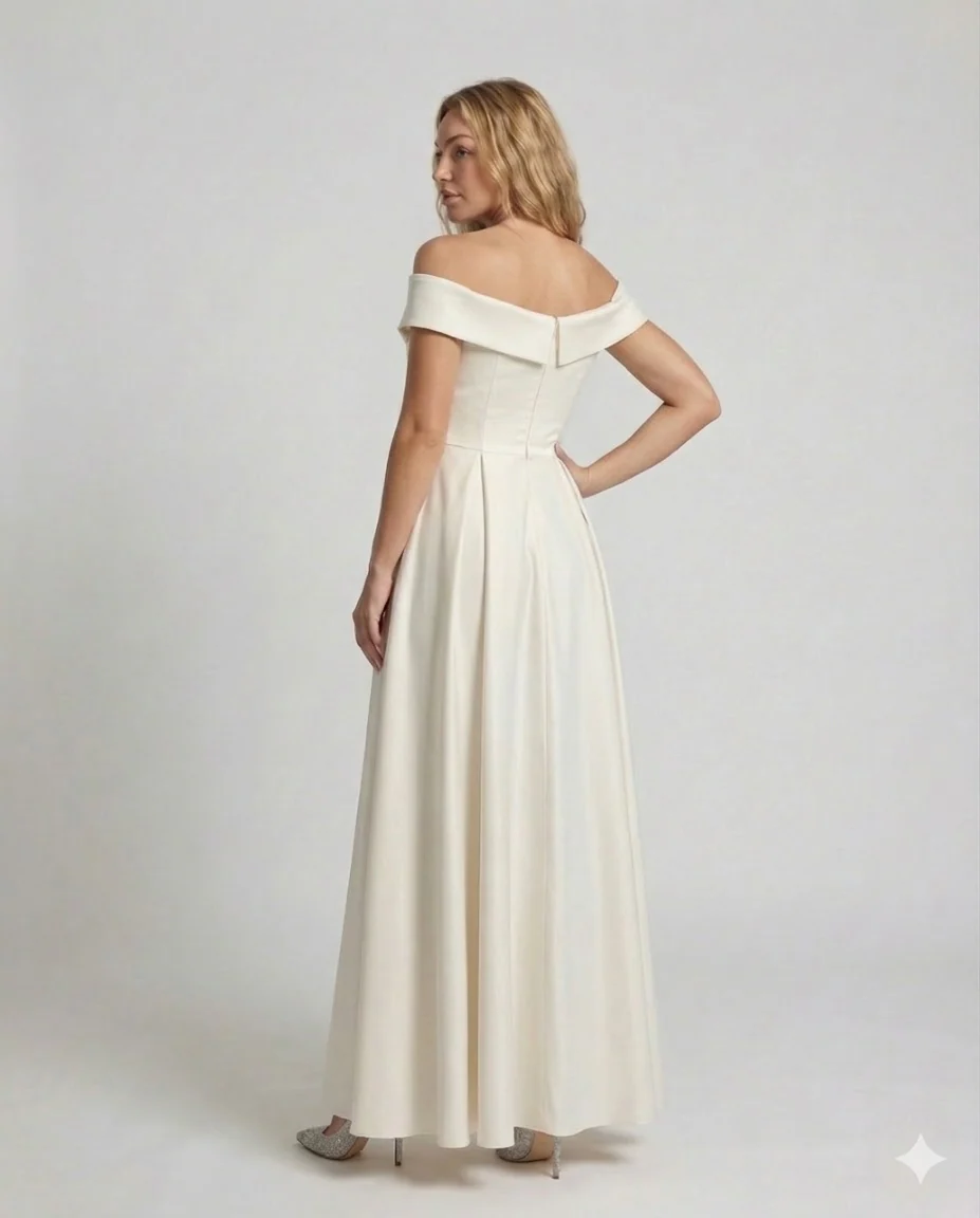 Damen Abendkleid mit Cape Ärmeln - Image 4