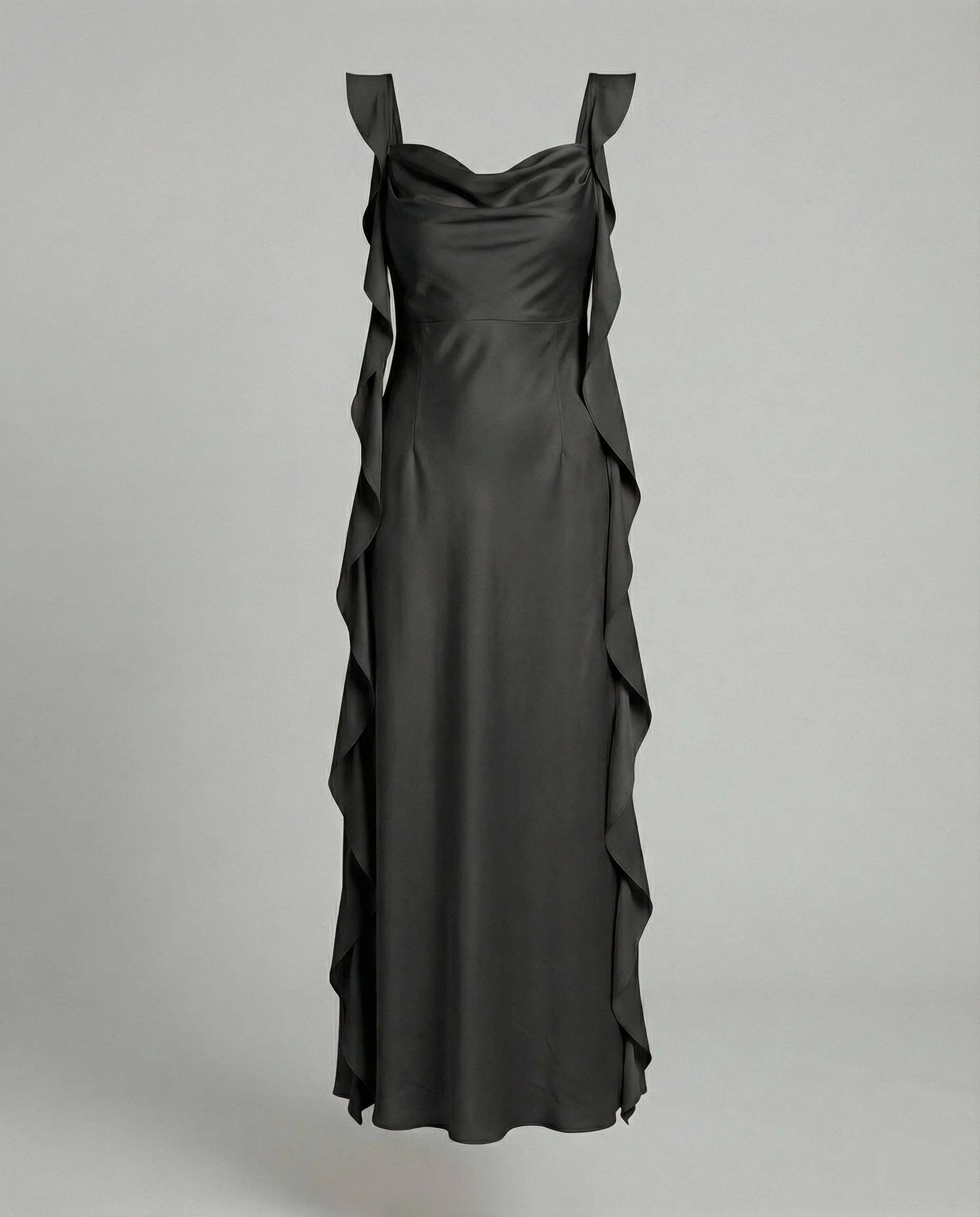 Abendkleid Elegant Mit Drapiertem Dekolleté Damen - Image 2
