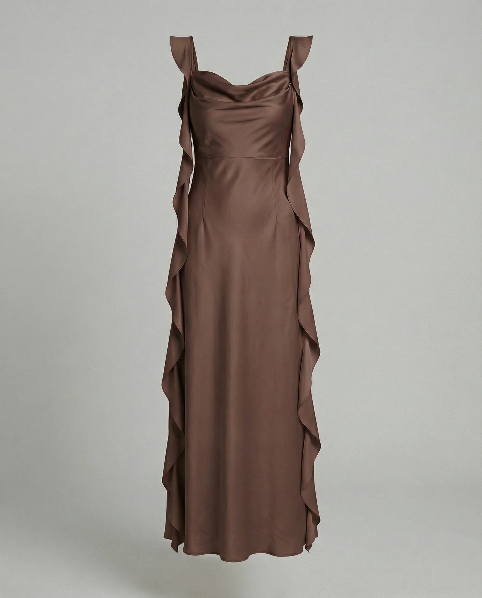 Abendkleid Elegant Mit Drapiertem Dekolleté Damen - Image 3