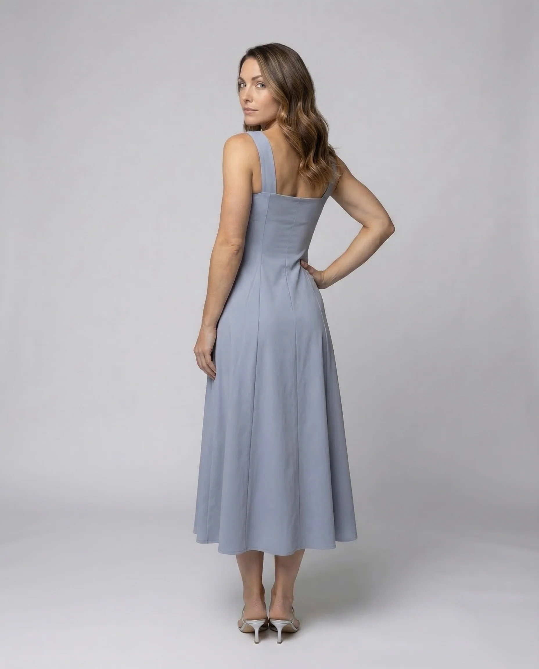 Damen Maxikleid A Linie Elegant - Image 3