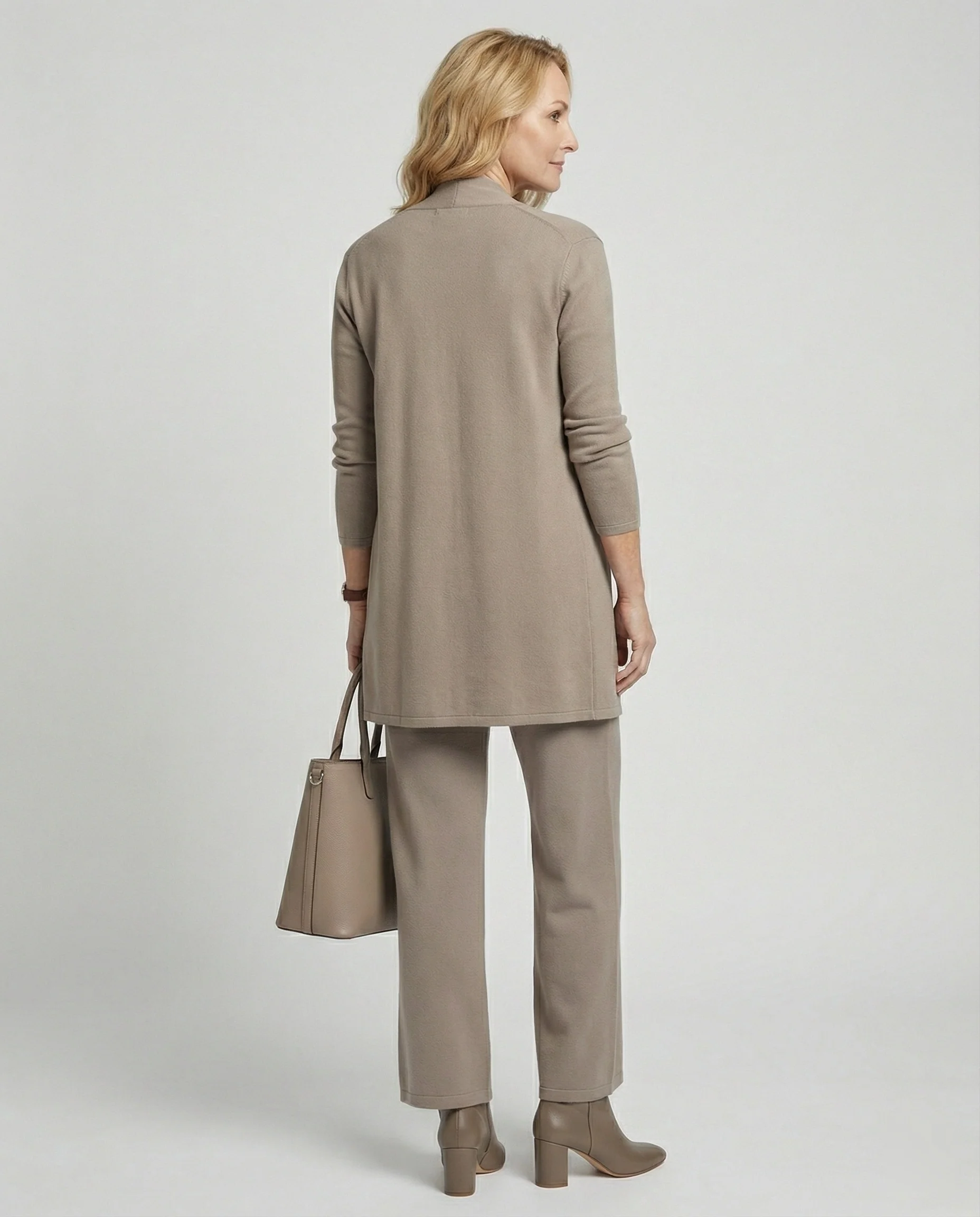 Damen Zweiteiler Set Blazer Palazzohose - Image 2