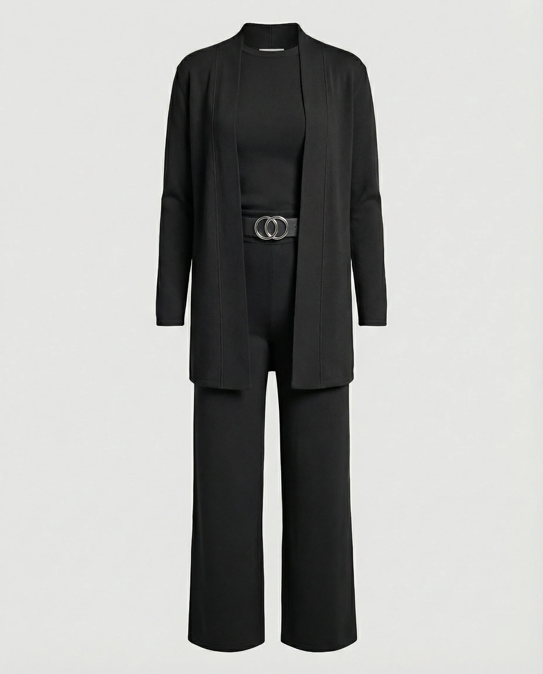 Damen Zweiteiler Set Blazer Palazzohose - Image 5