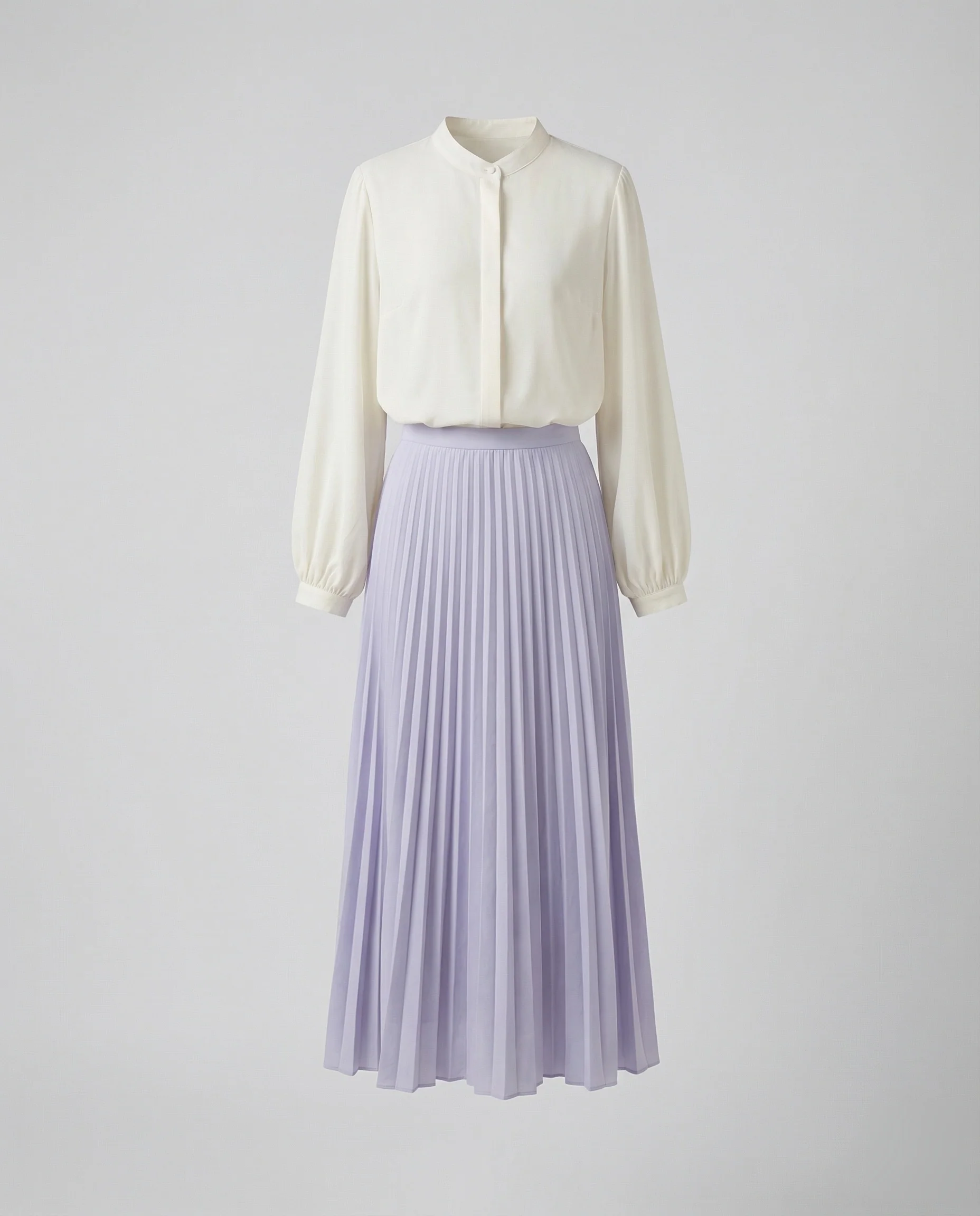 Damen Chiffon Zweiteiler mit Plissiertem Maxirock - Image 4