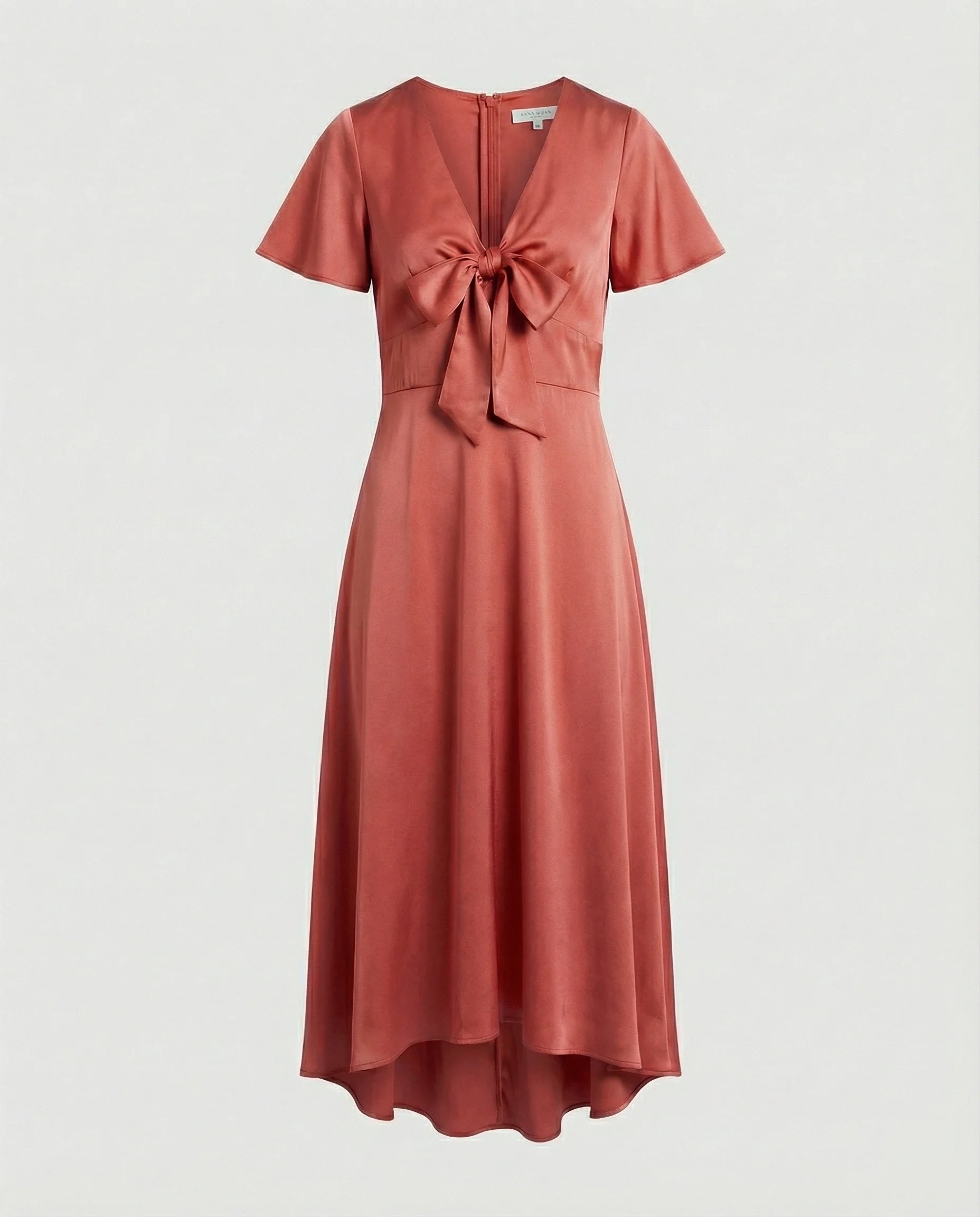 Damen Midikleid elegant Wickeloptik - Image 4