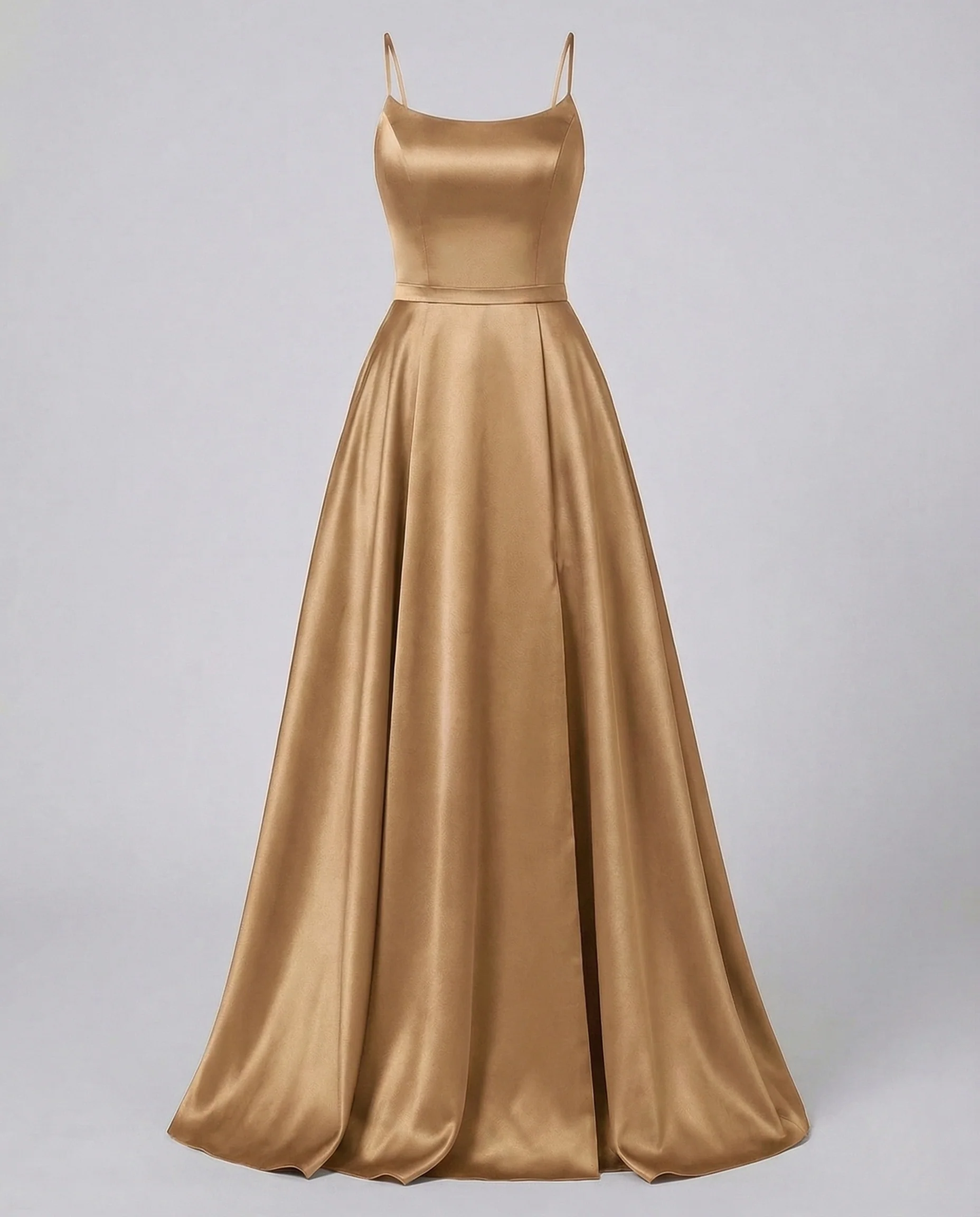 Damen Gala Maxikleid Träger Korsage Seitenschlitz - Image 9