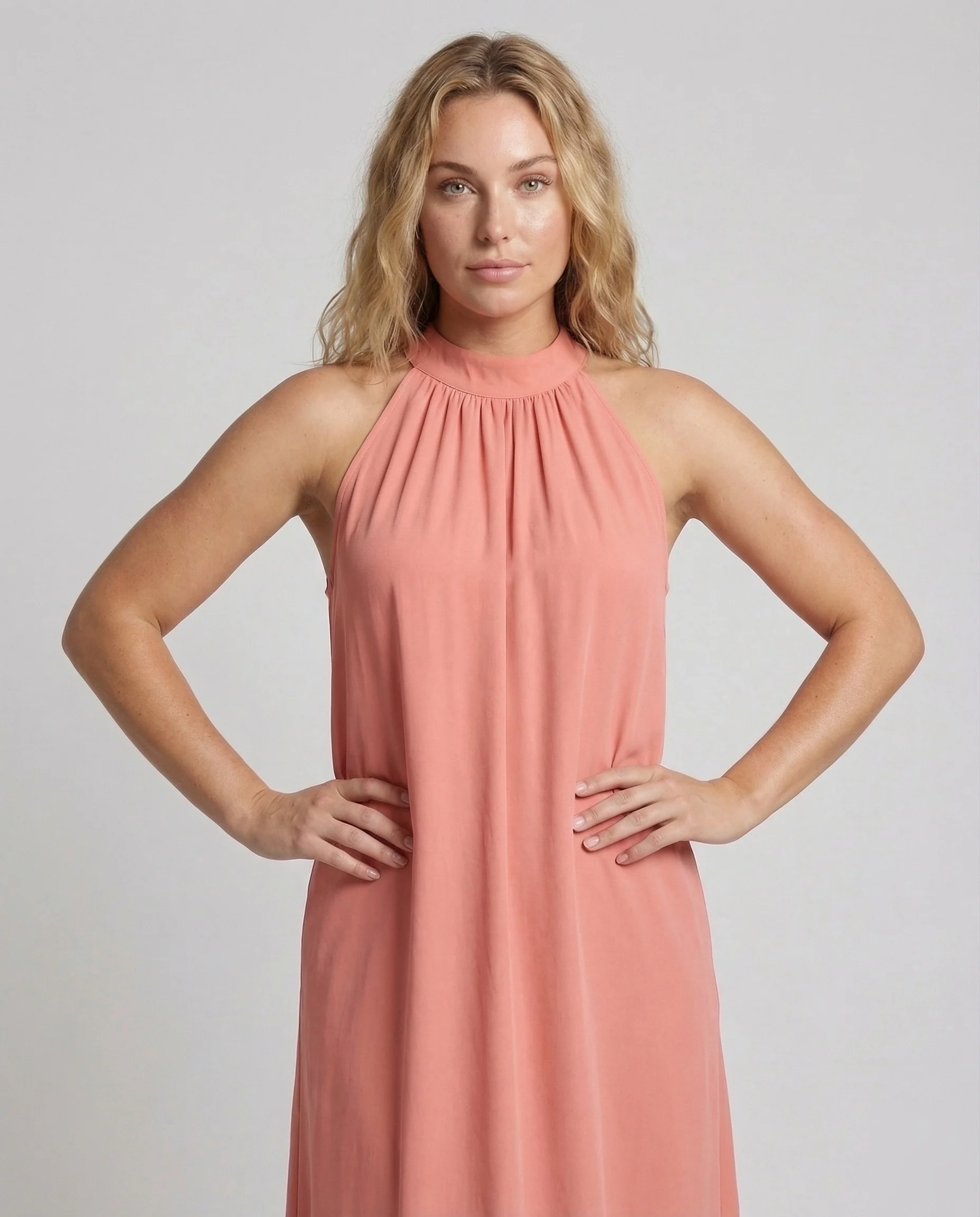 Damen Halter Maxikleid in A-Linie - Image 2