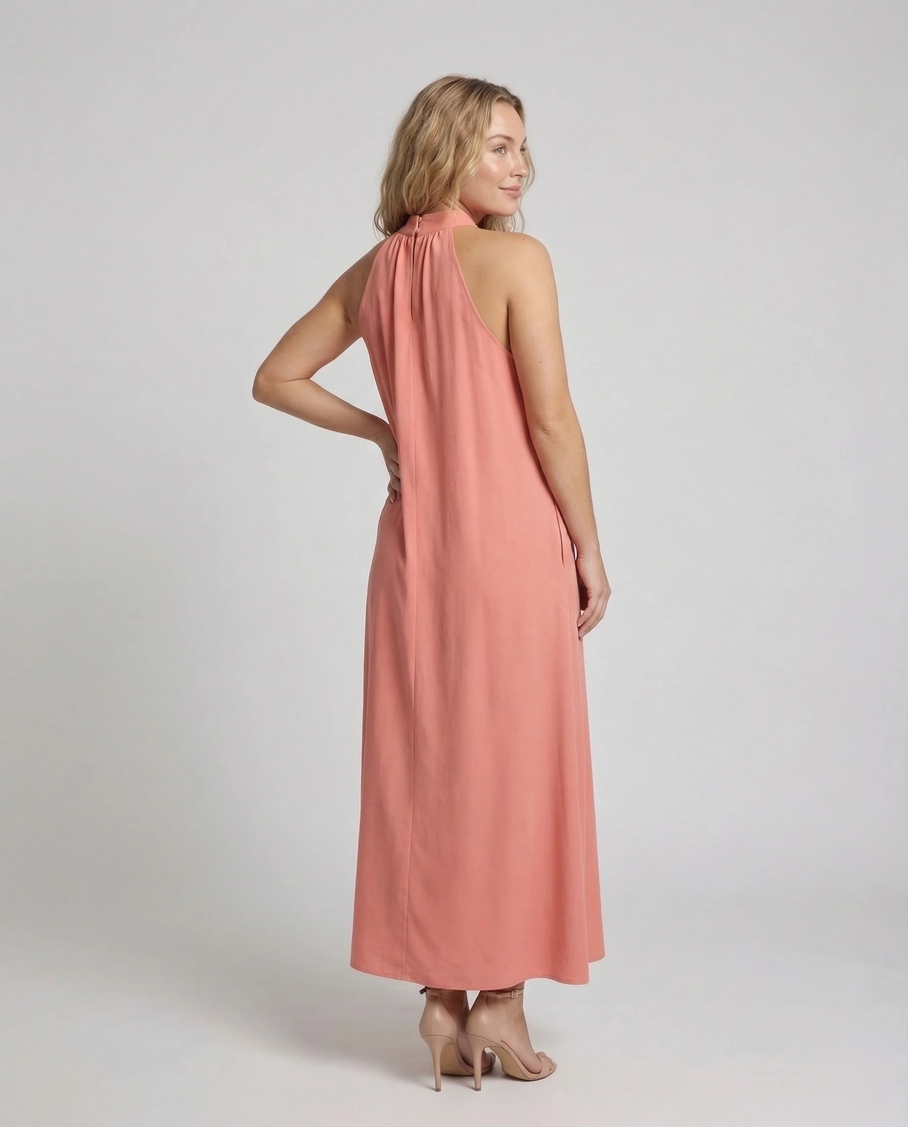 Damen Halter Maxikleid in A-Linie - Image 4