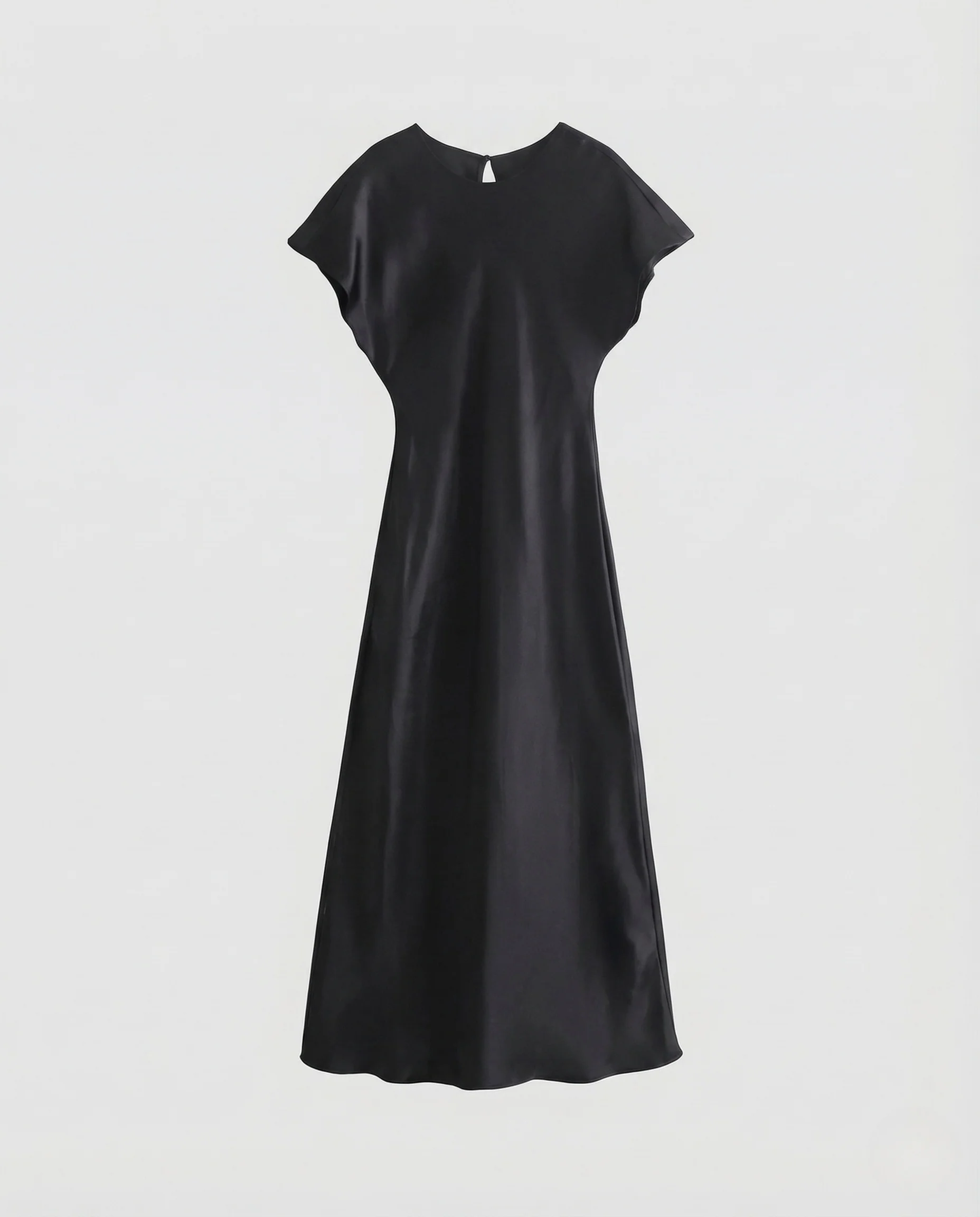 Damen Satin Maxikleid A Linie - Image 3