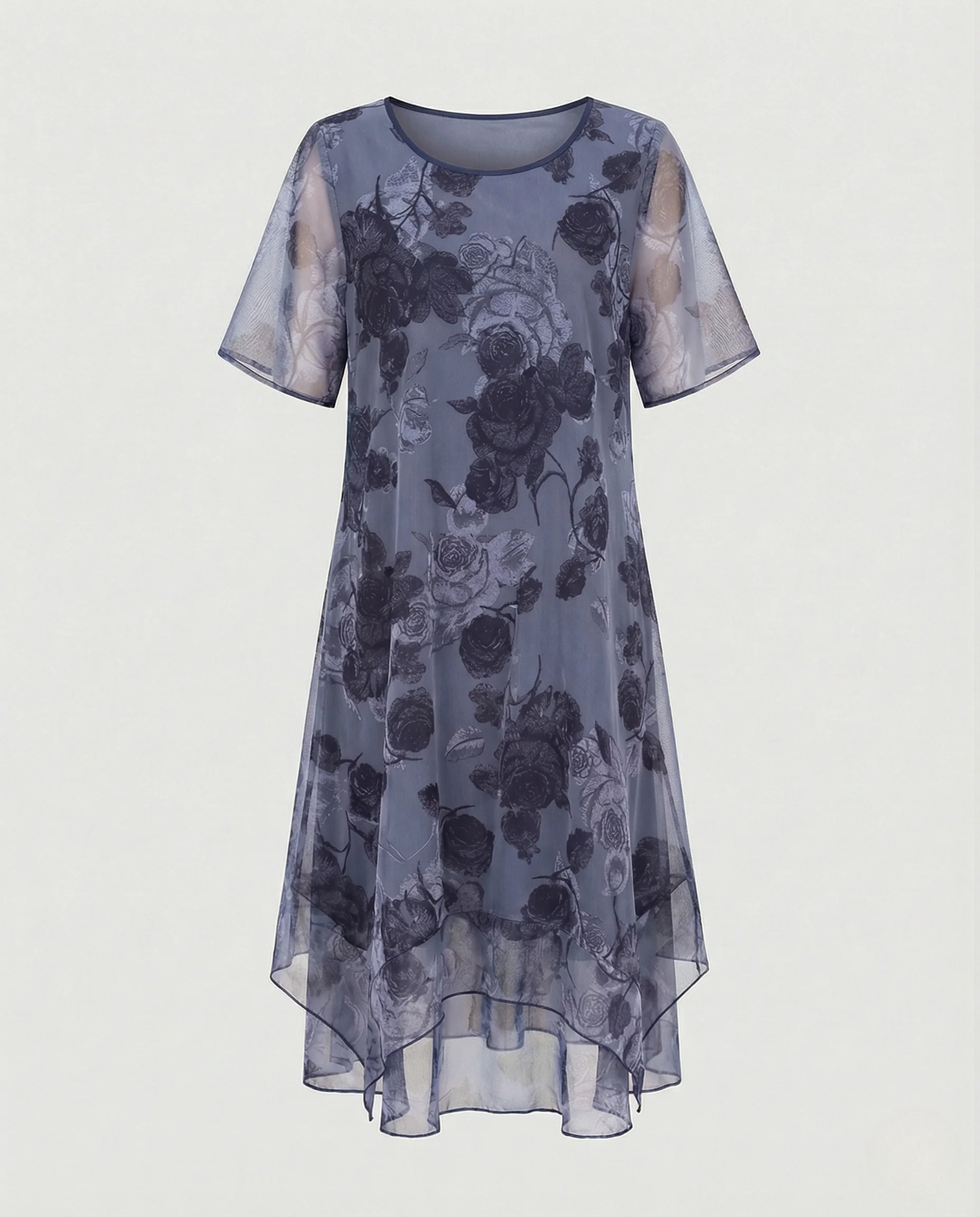 Elegantes Midikleid Damen Chiffon Überwurf - Image 7