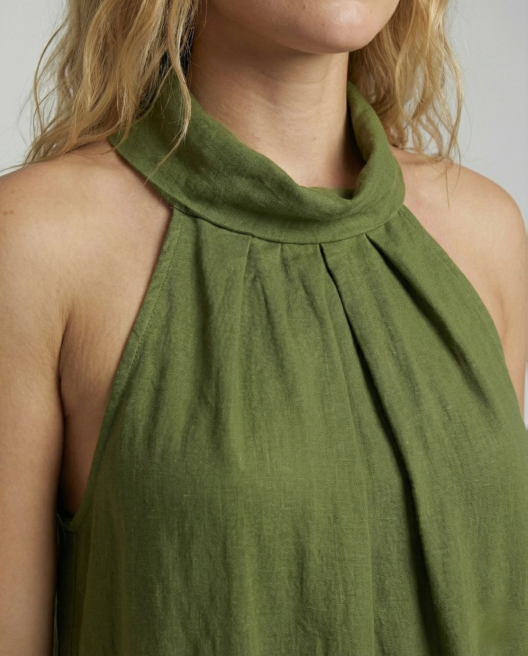 Damen Neckholder Maxikleid mit Bindegürtel - Image 4