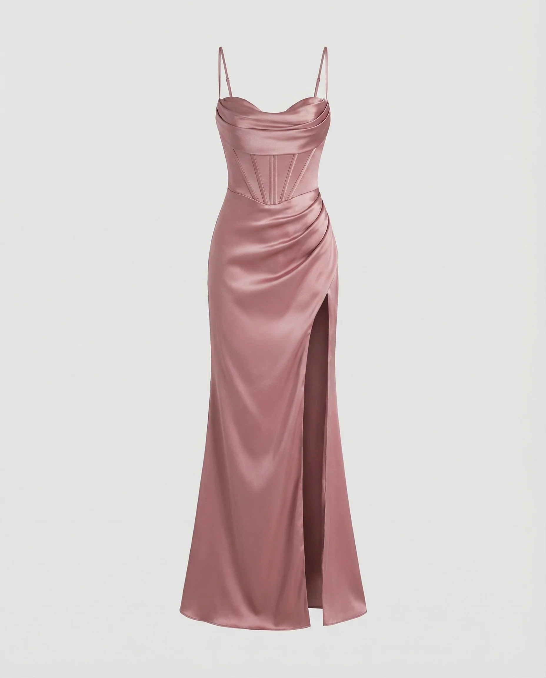 Satin Abendkleid elegant mit Korsett - Image 10
