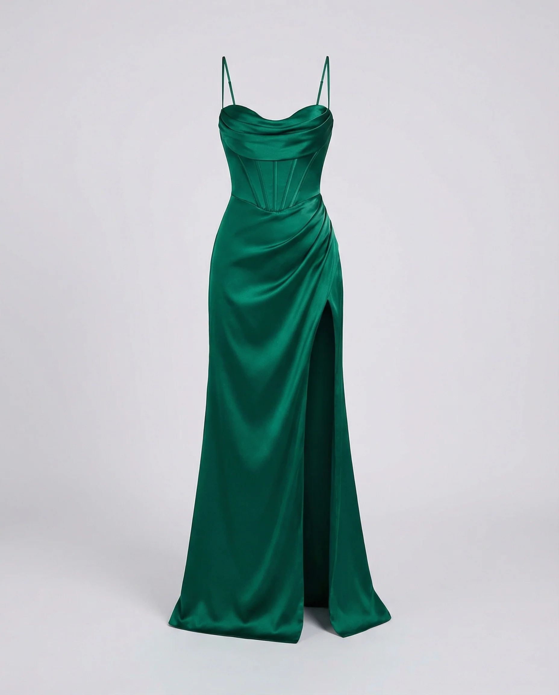 Satin Abendkleid elegant mit Korsett - Image 11