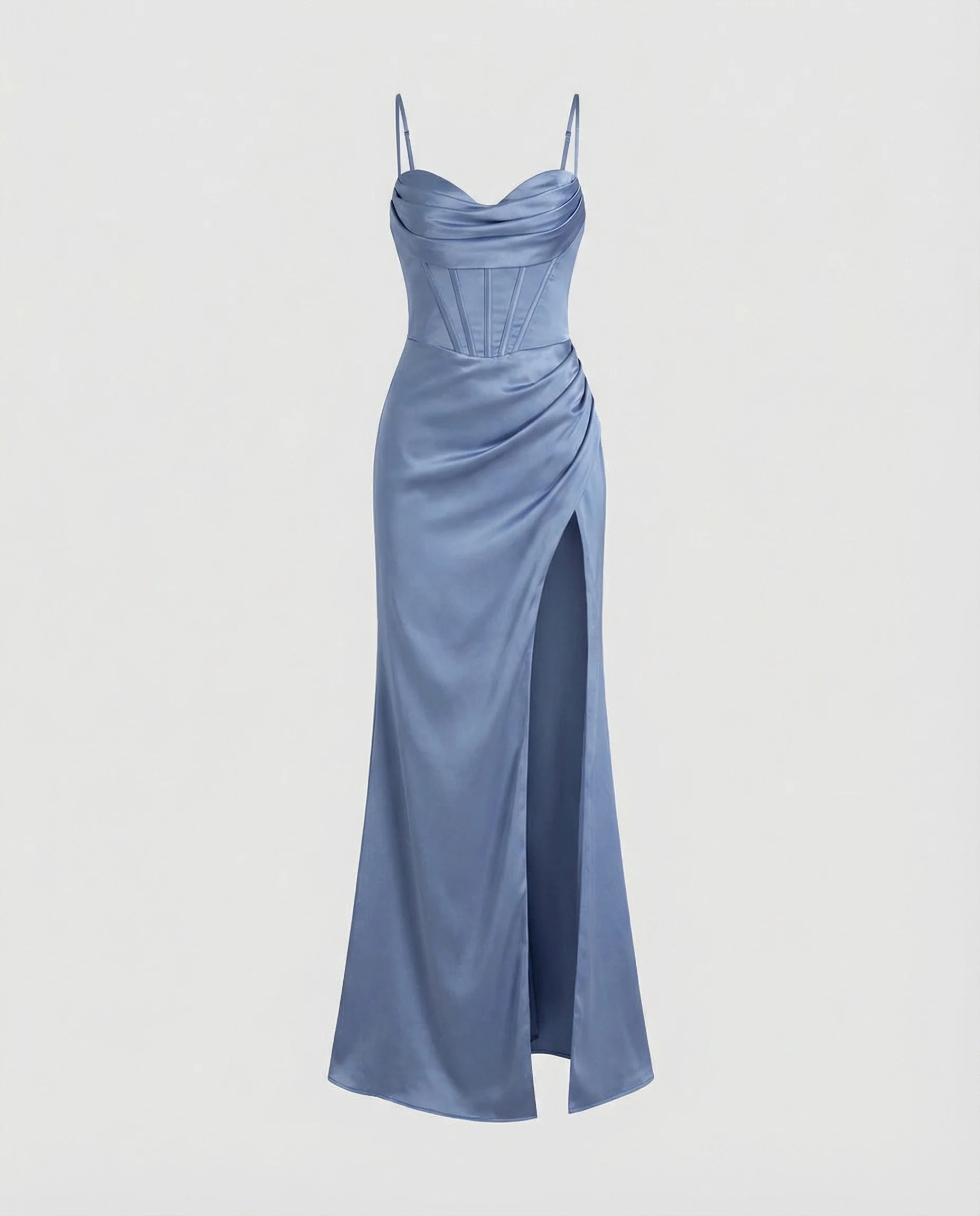 Satin Abendkleid elegant mit Korsett - Image 13