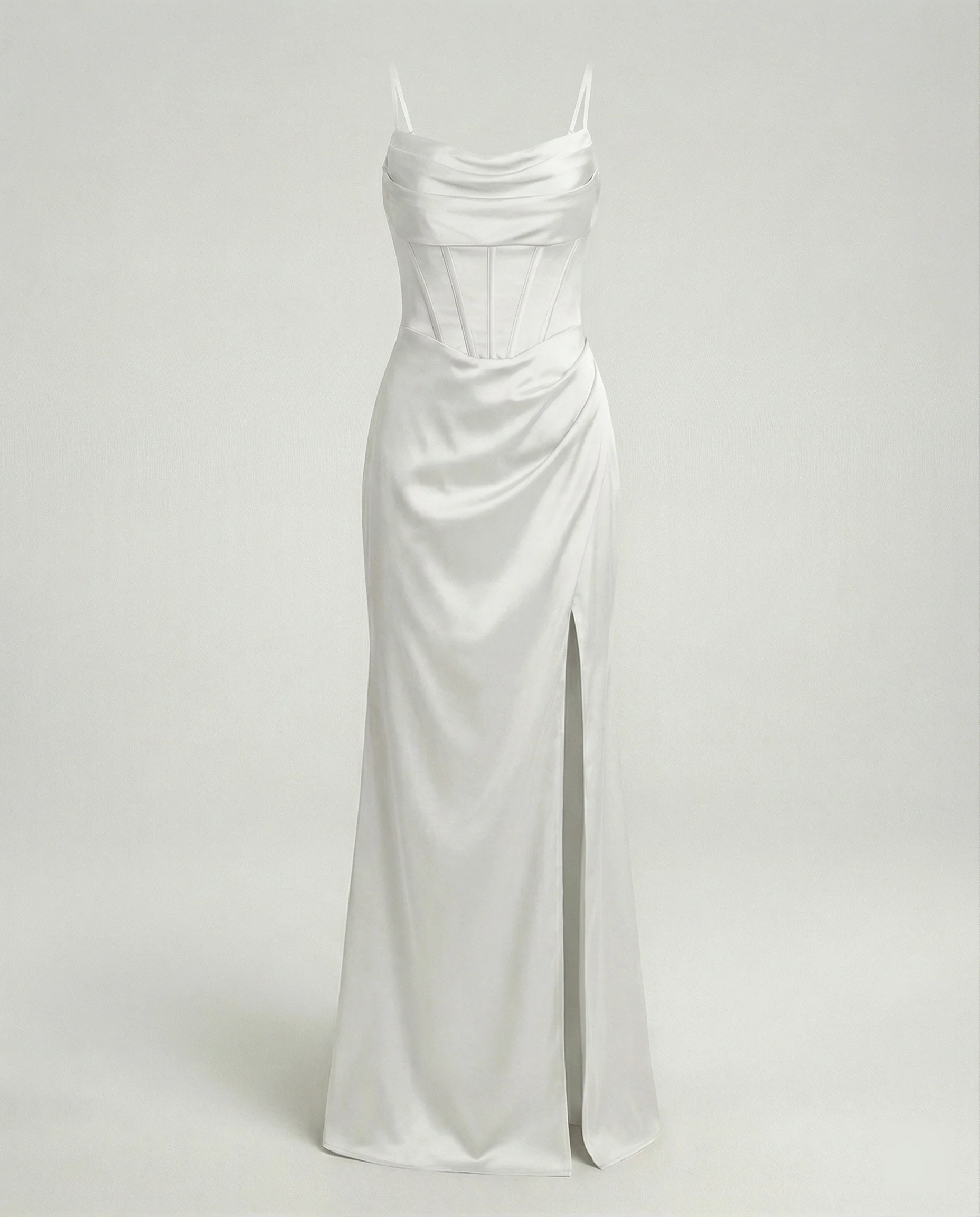 Satin Abendkleid elegant mit Korsett - Image 14