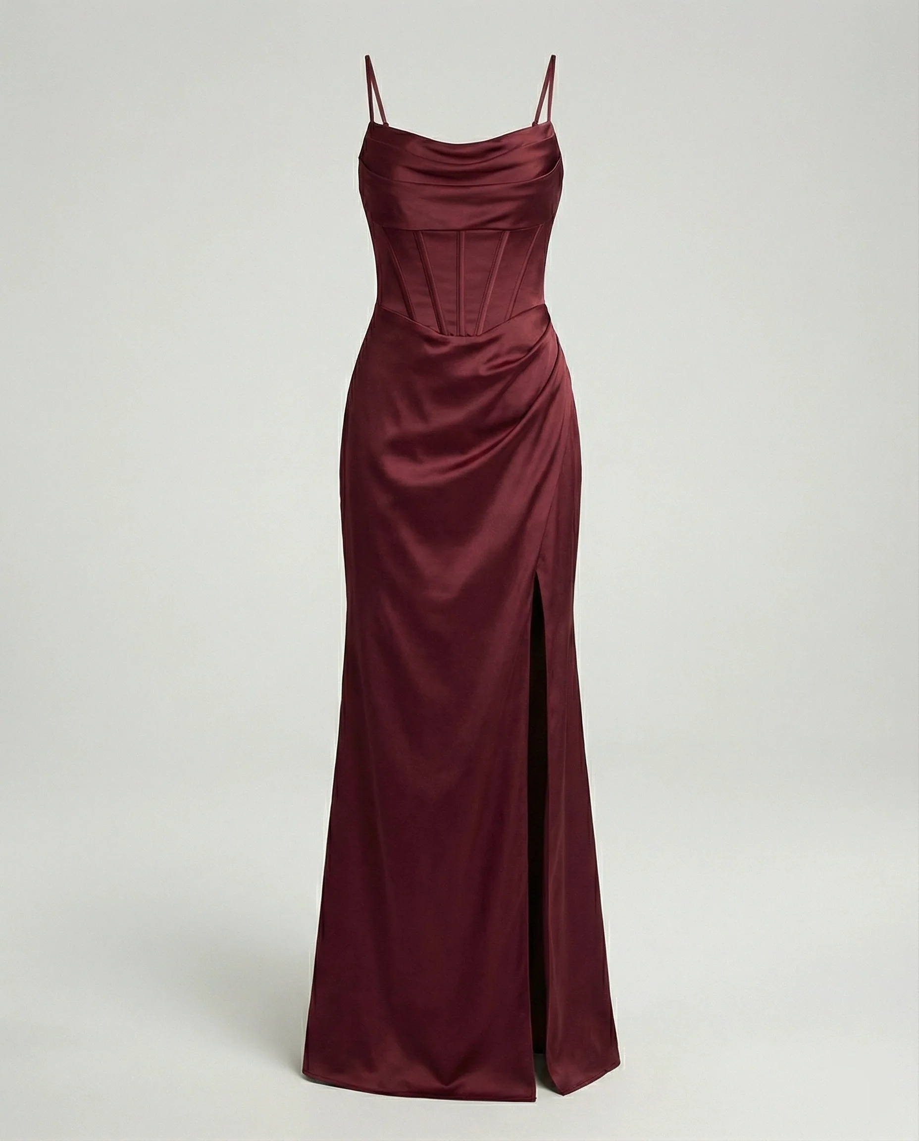 Satin Abendkleid elegant mit Korsett - Image 4