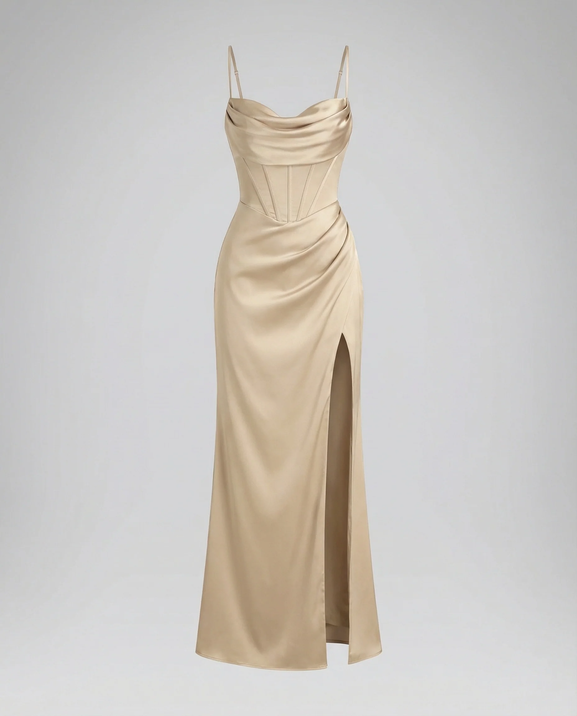 Satin Abendkleid elegant mit Korsett - Image 9