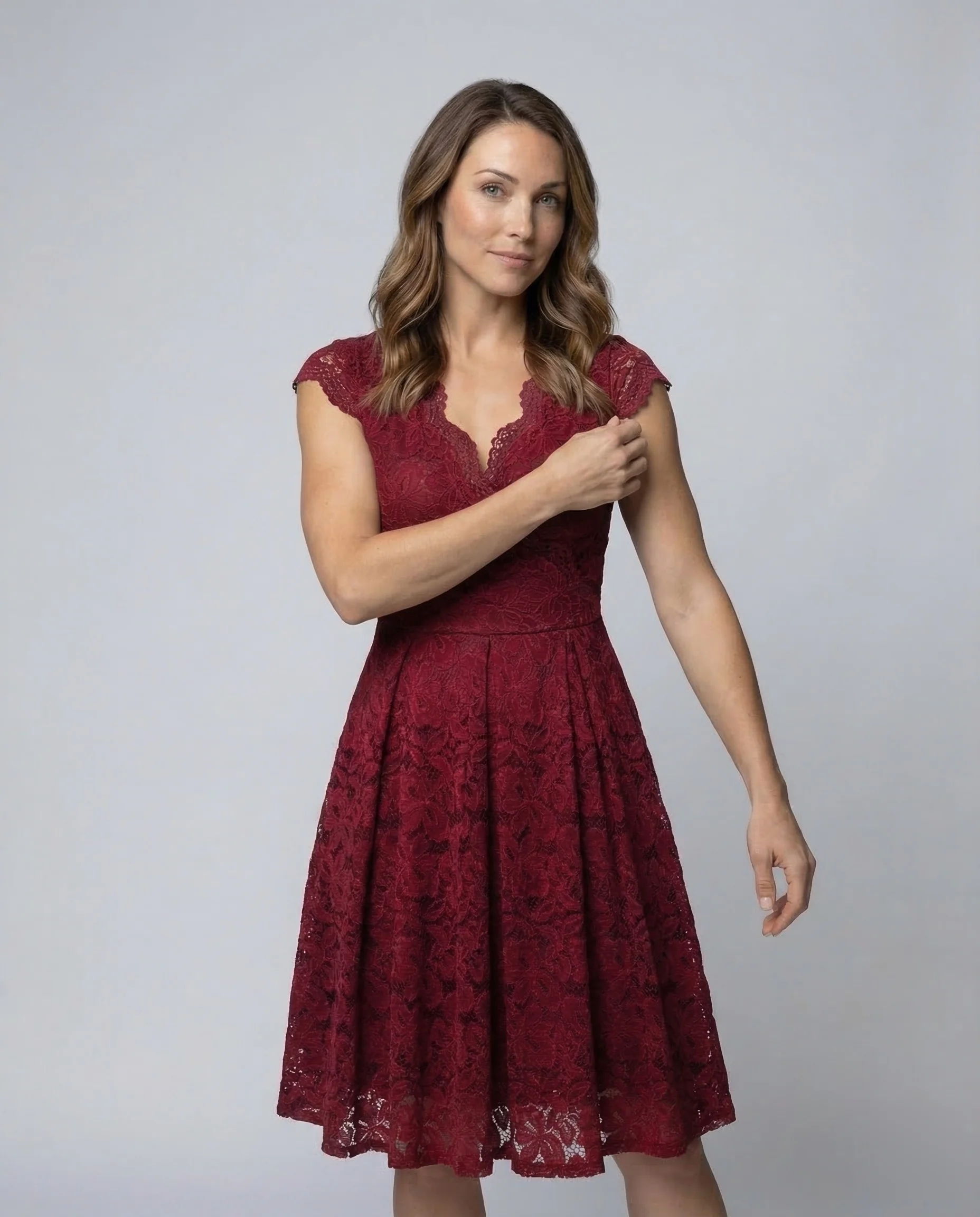 Damen Spitzenkleid A Linie - Image 2
