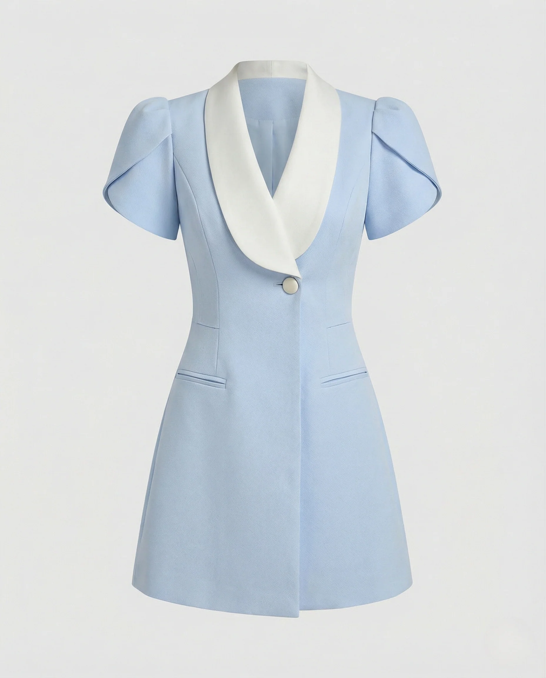 A-Linien Cocktailkleid Mit Puffärmeln Damen - Image 5