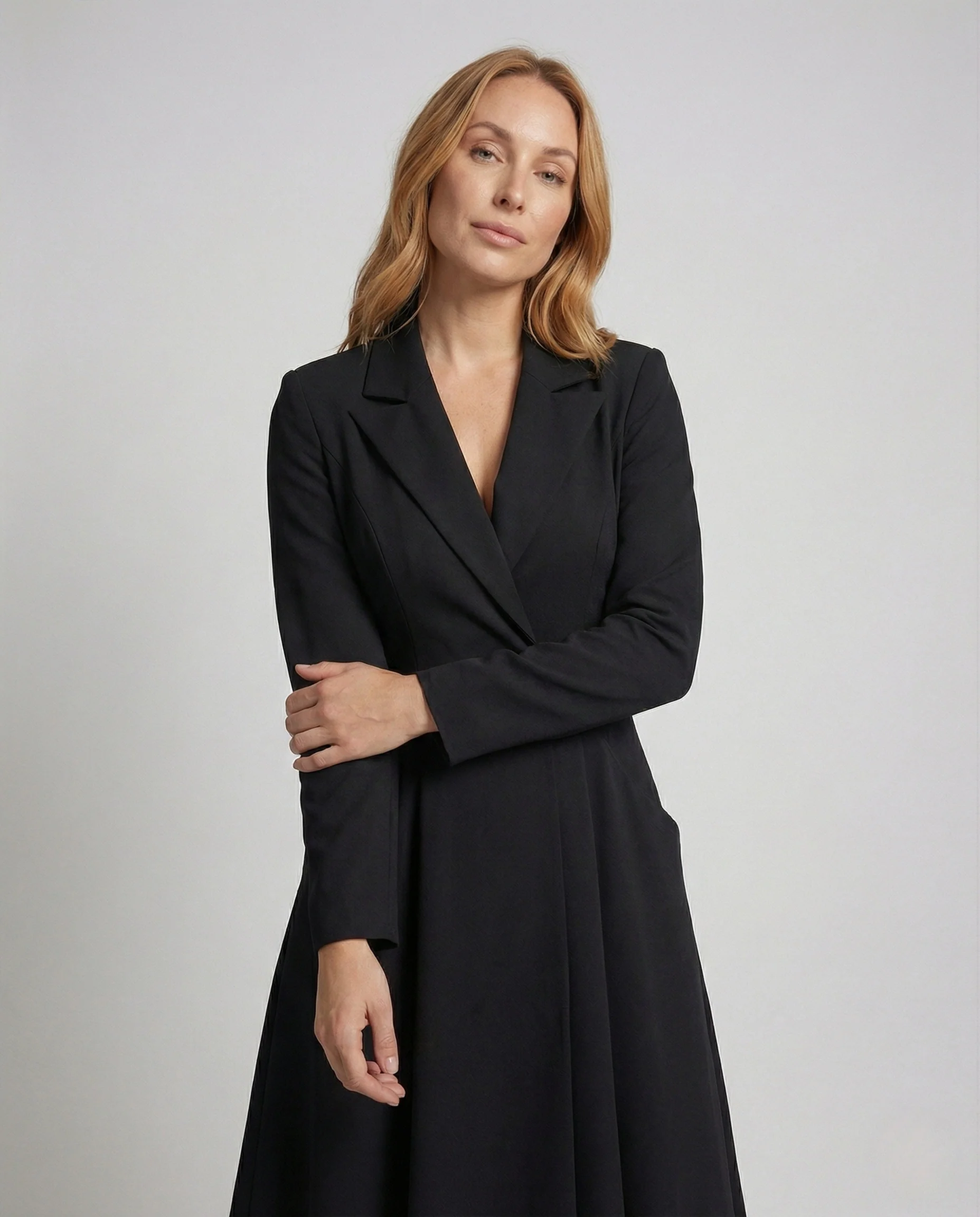 Damen Blazer Kleid Tailliert mit Revers - Image 2