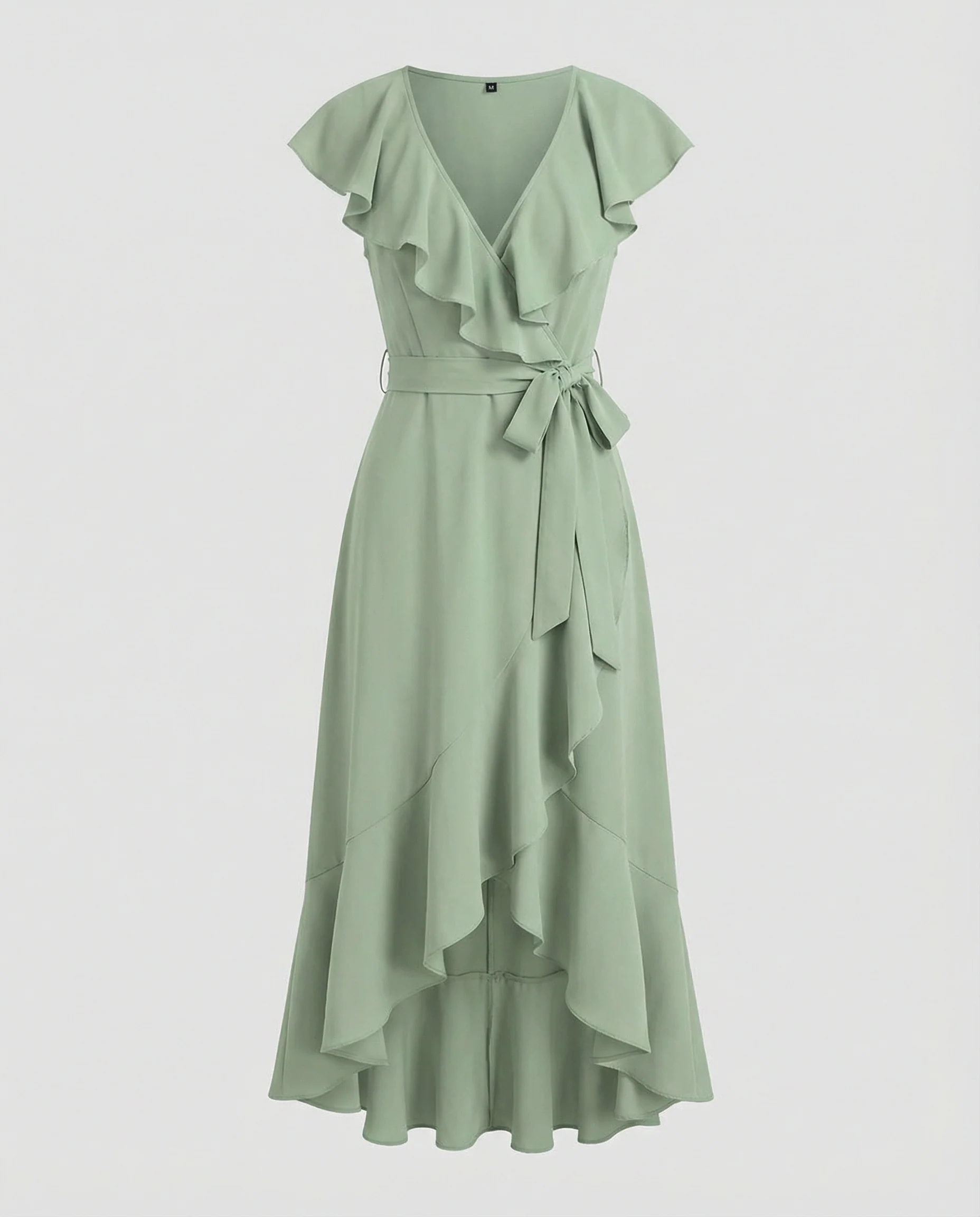 Damen Wickelkleid elegant mit Volants - Image 7