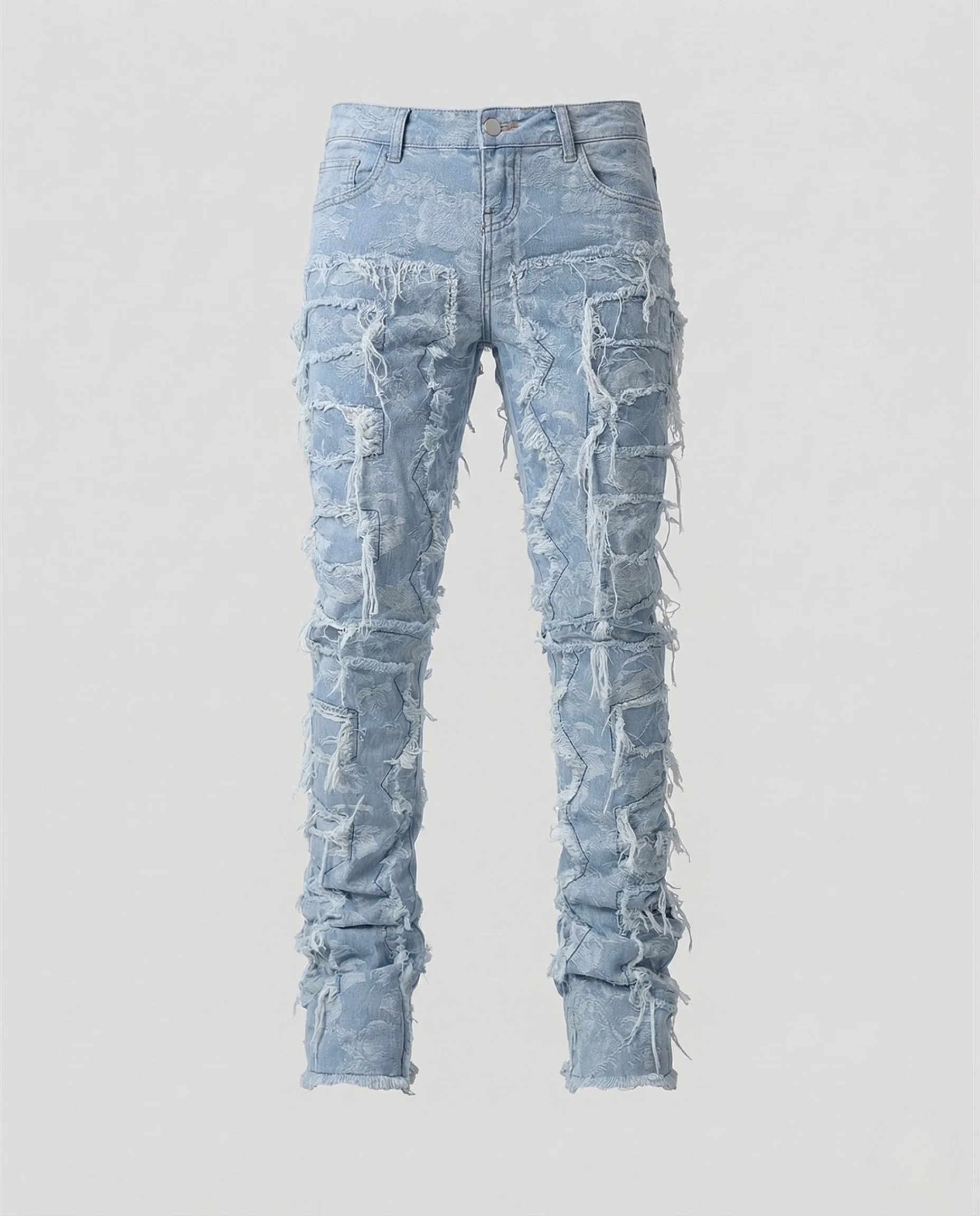 Damen Jeans Skinny Destroyed Fransen - Image 12