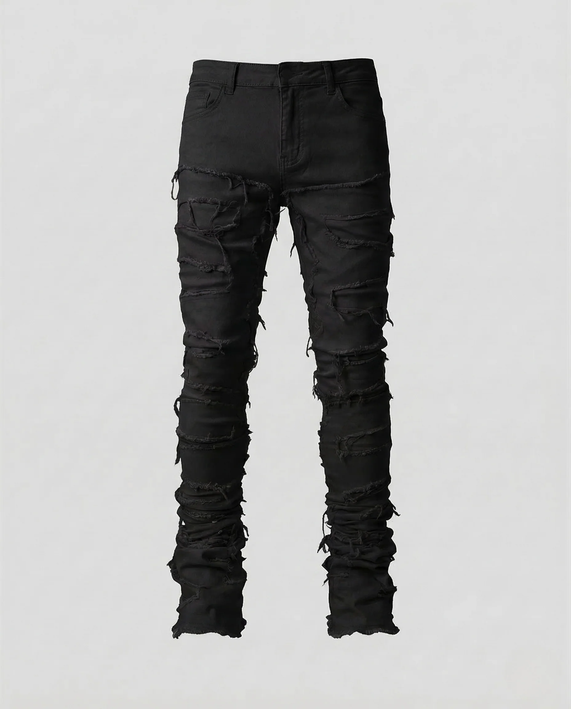 Damen Jeans Skinny Destroyed Fransen - Image 13