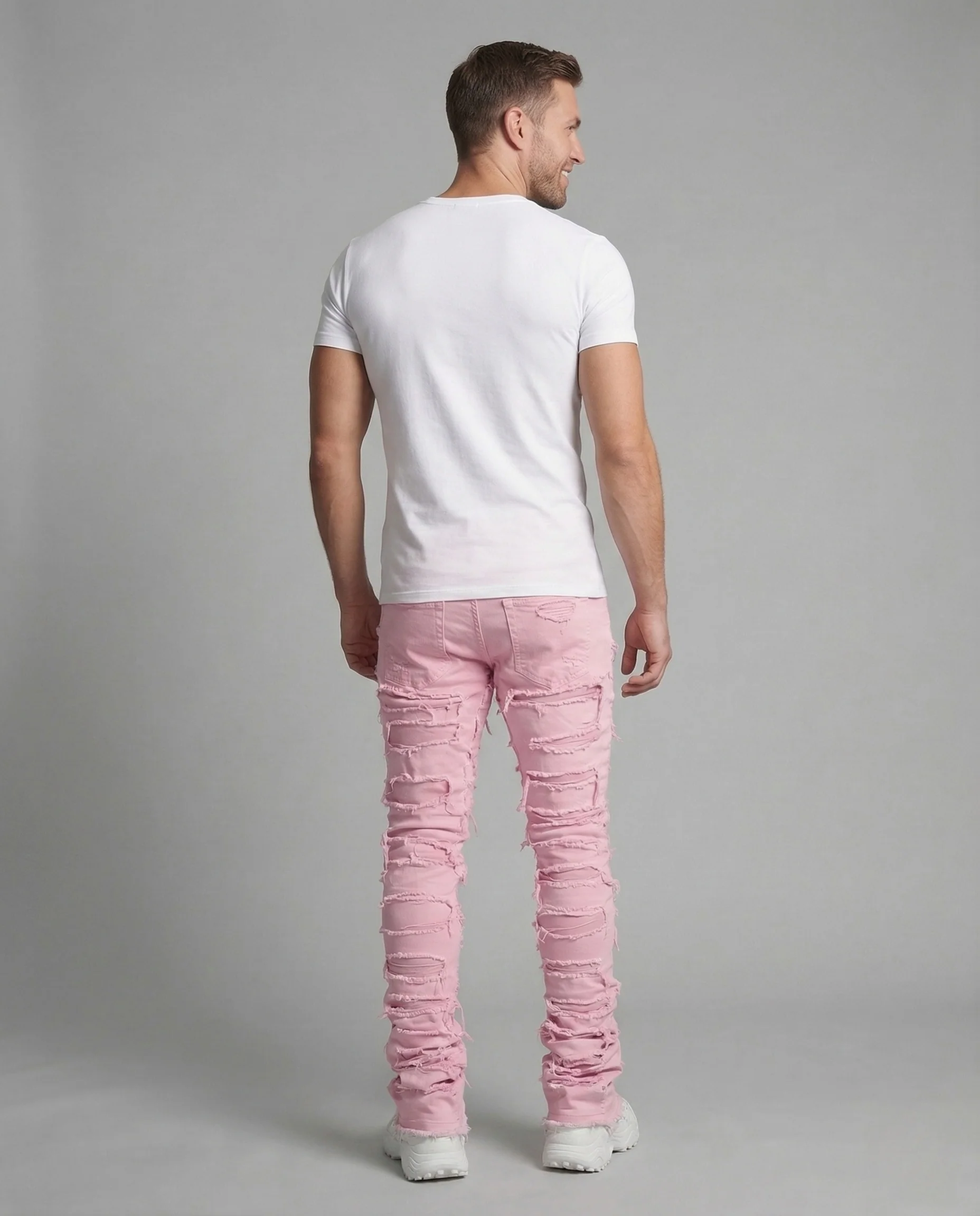 Damen Jeans Skinny Destroyed Fransen - Image 4