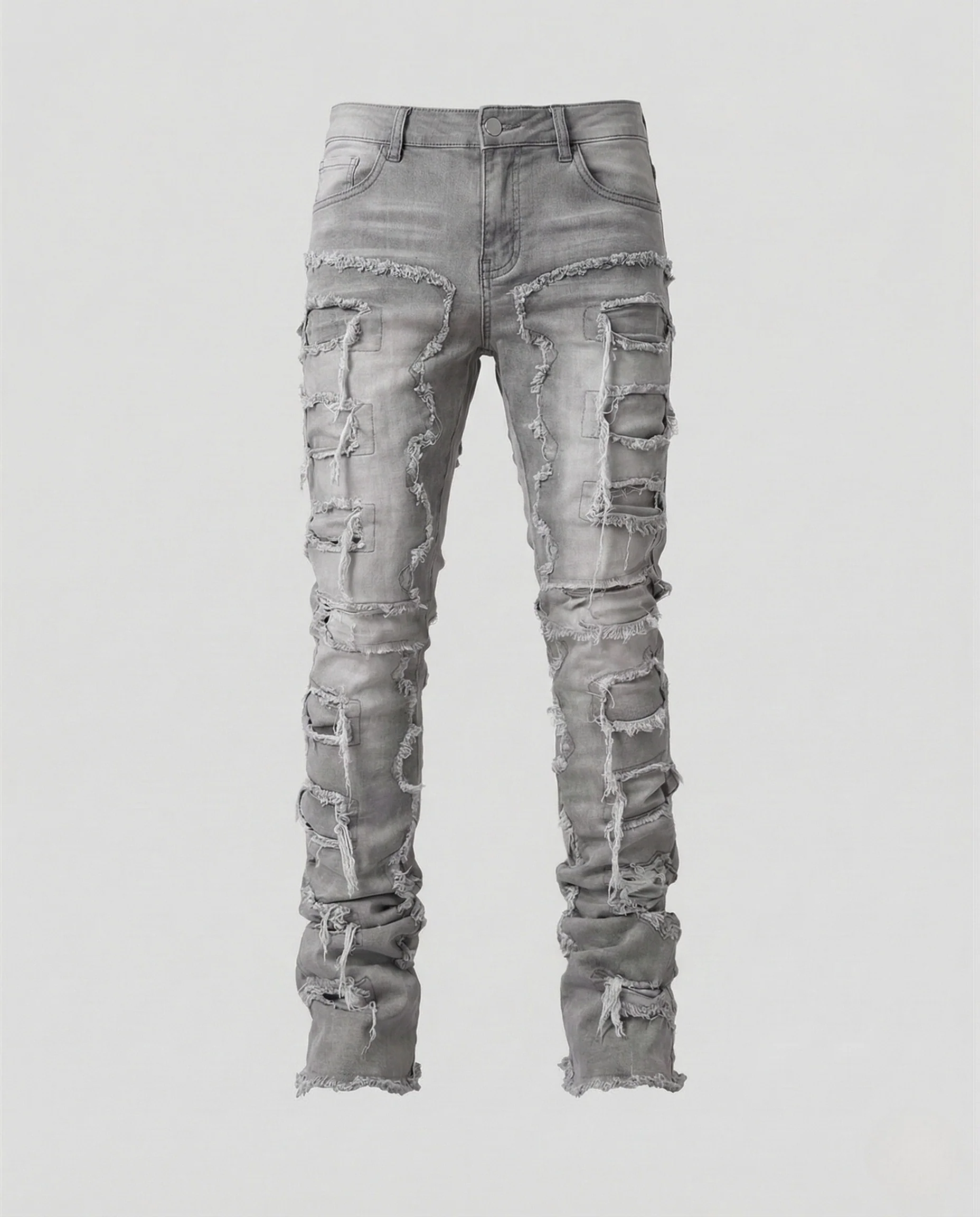Damen Jeans Skinny Destroyed Fransen - Image 6