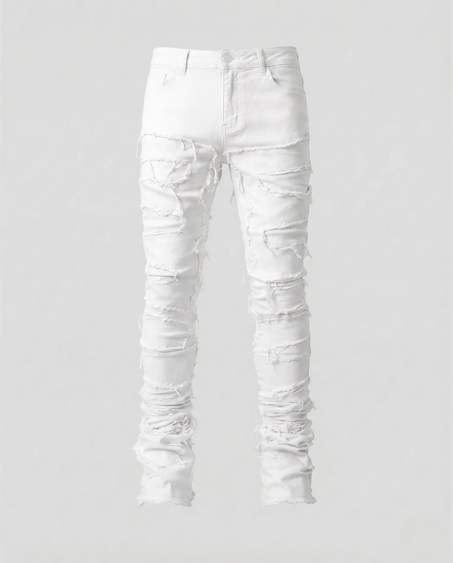Damen Jeans Skinny Destroyed Fransen - Image 8