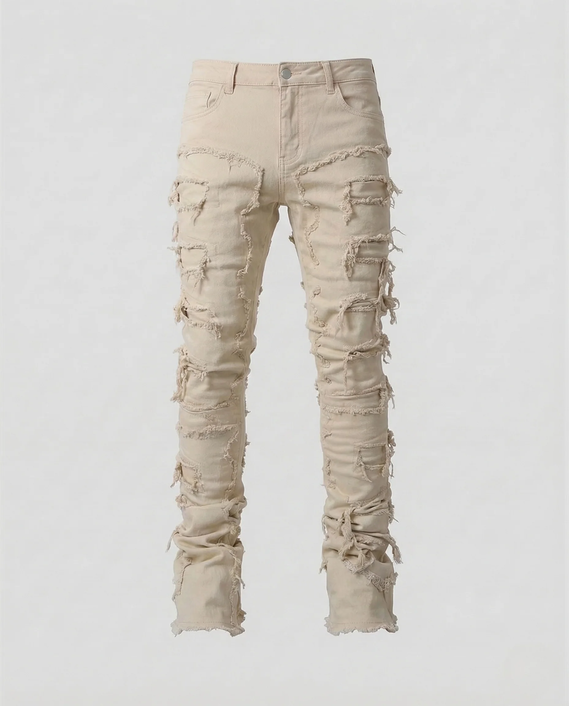 Damen Jeans Skinny Destroyed Fransen - Image 9