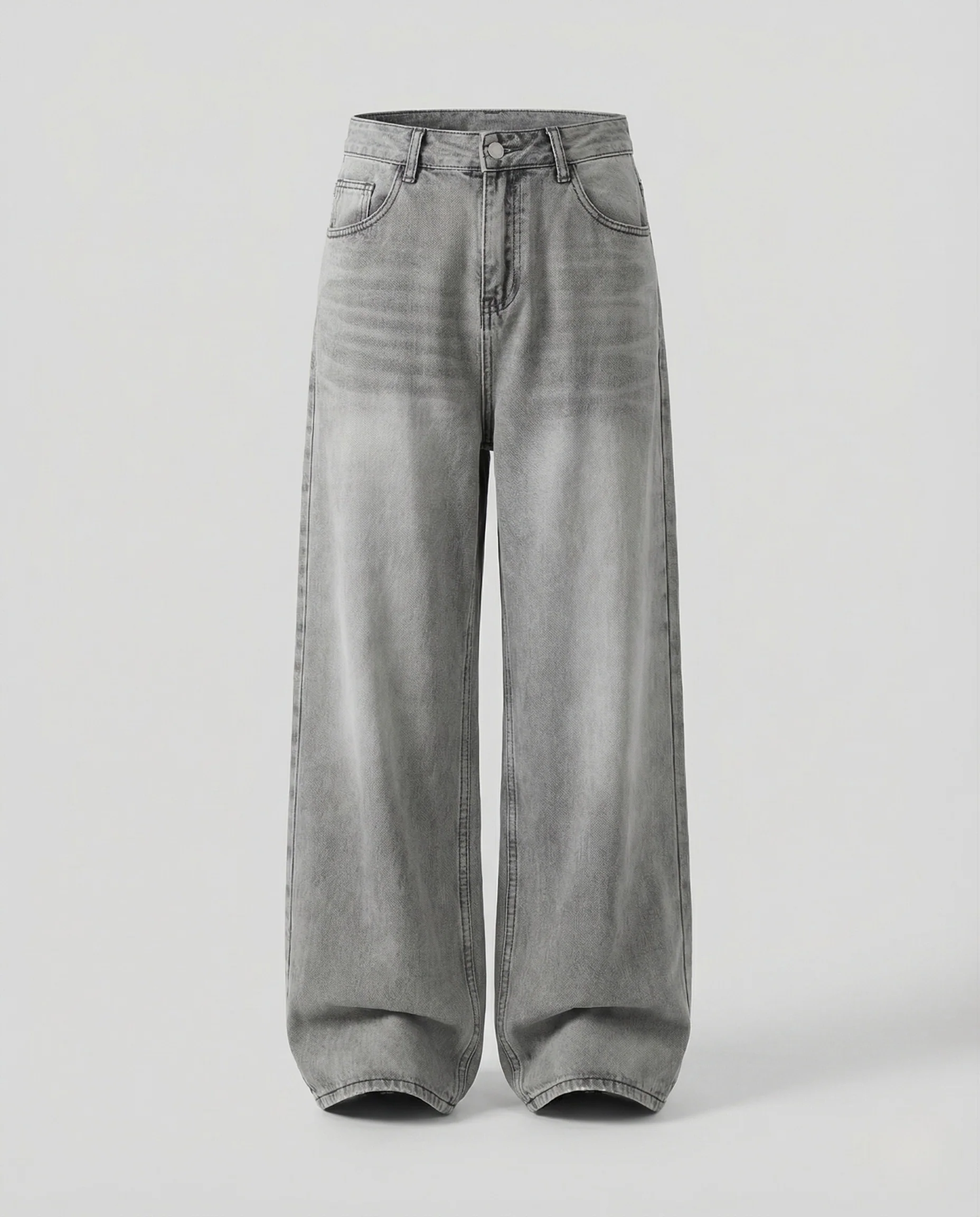 Damen Extraweite Jeans mit Hoher Taille und Weitem Schlag Denim Hose - Image 5