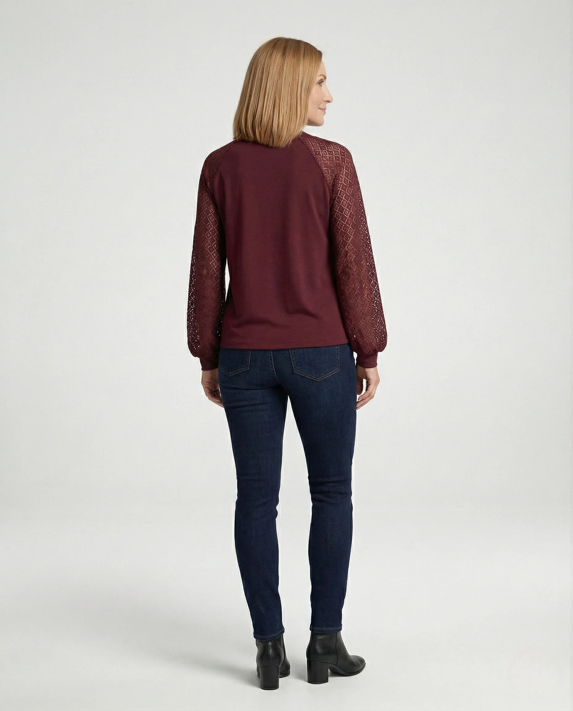 Damen Bluse Spitze elegant - Image 3
