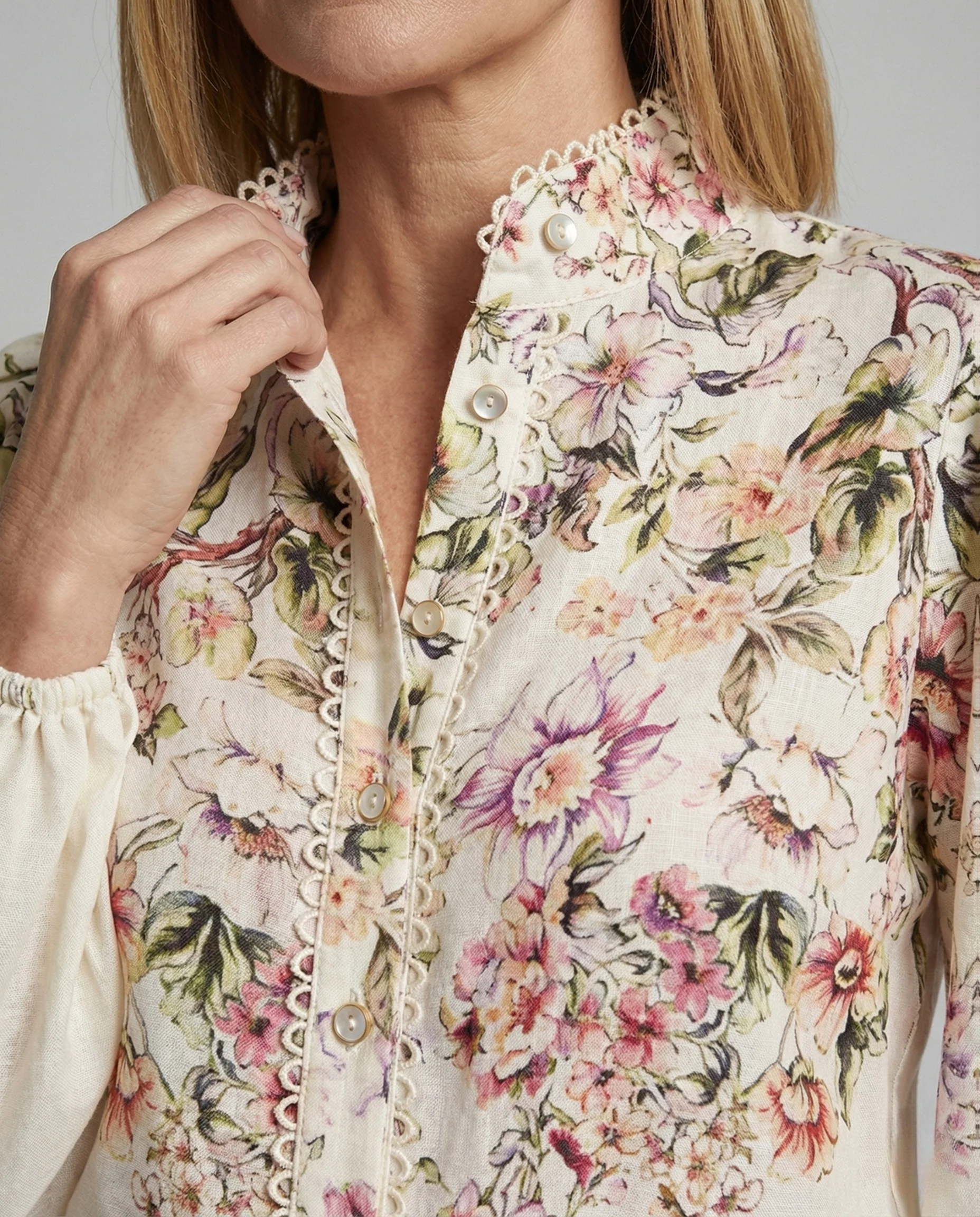 Zweiteiler Set Floral Mit Shorts Damen - Image 3