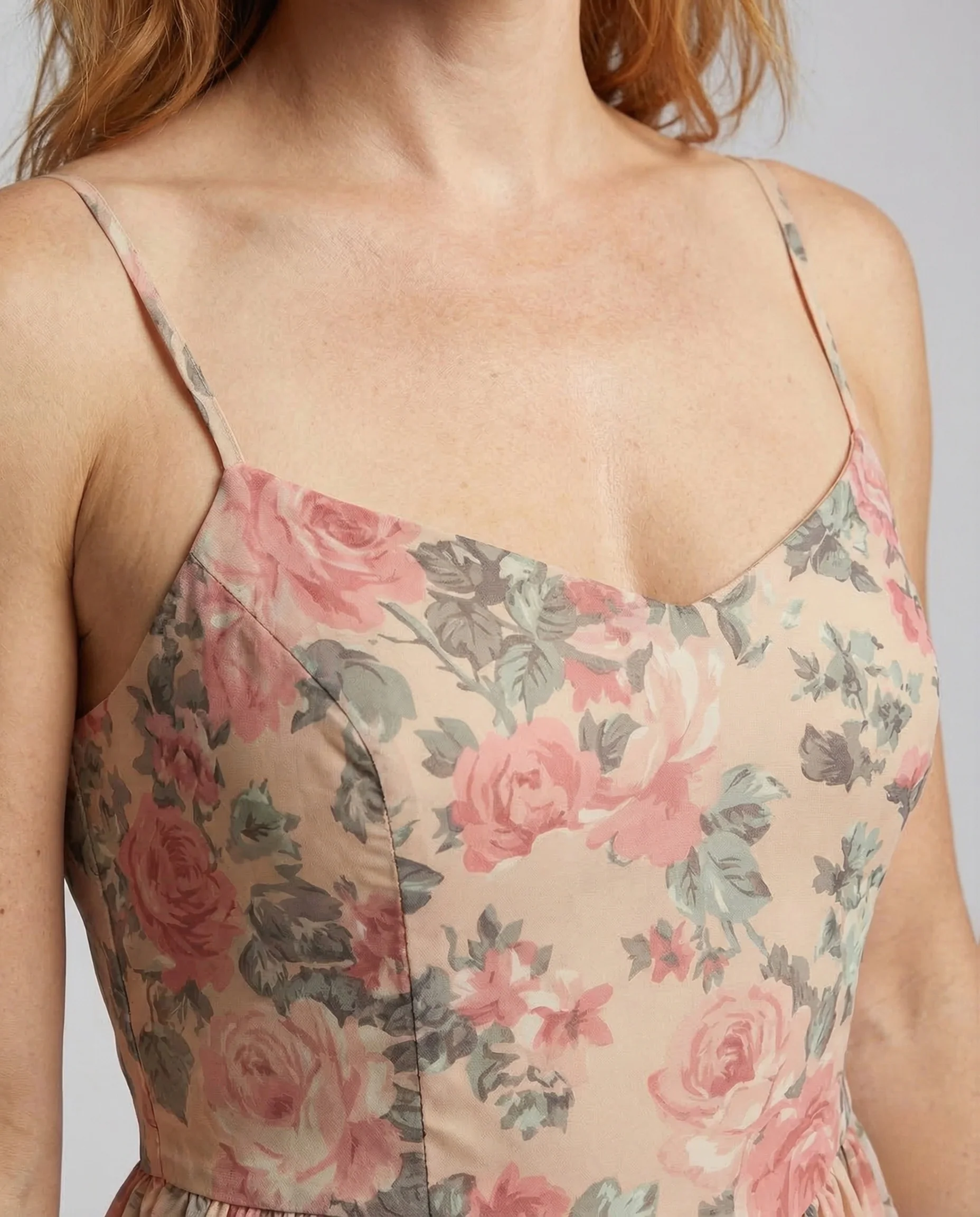 Damen Sommerkleid Spaghettiträger Chiffon - Image 3