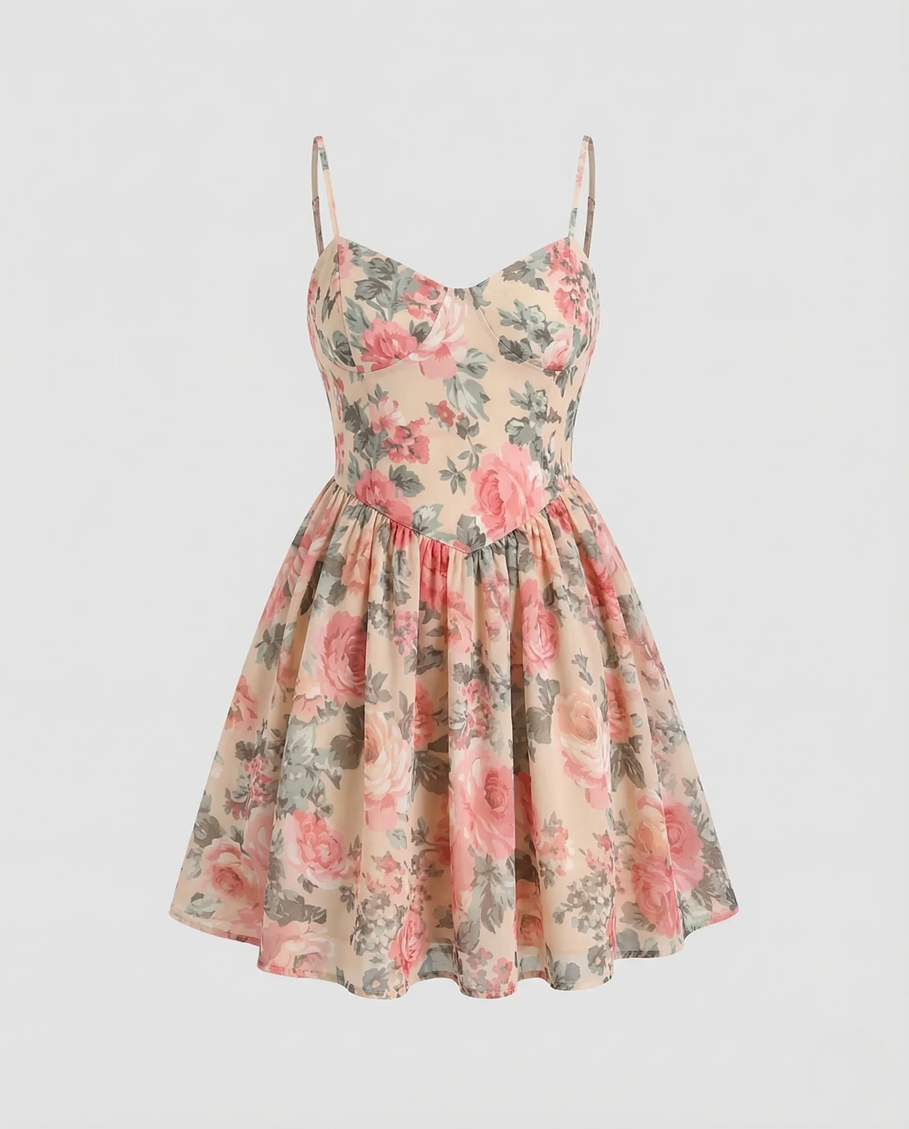 Damen Sommerkleid Spaghettiträger Chiffon - Image 5