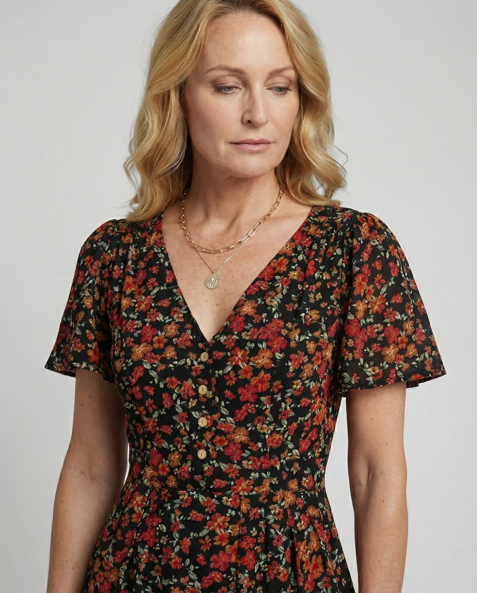 Damen Freizeitkleid Mini mit V-Ausschnitt - Image 2