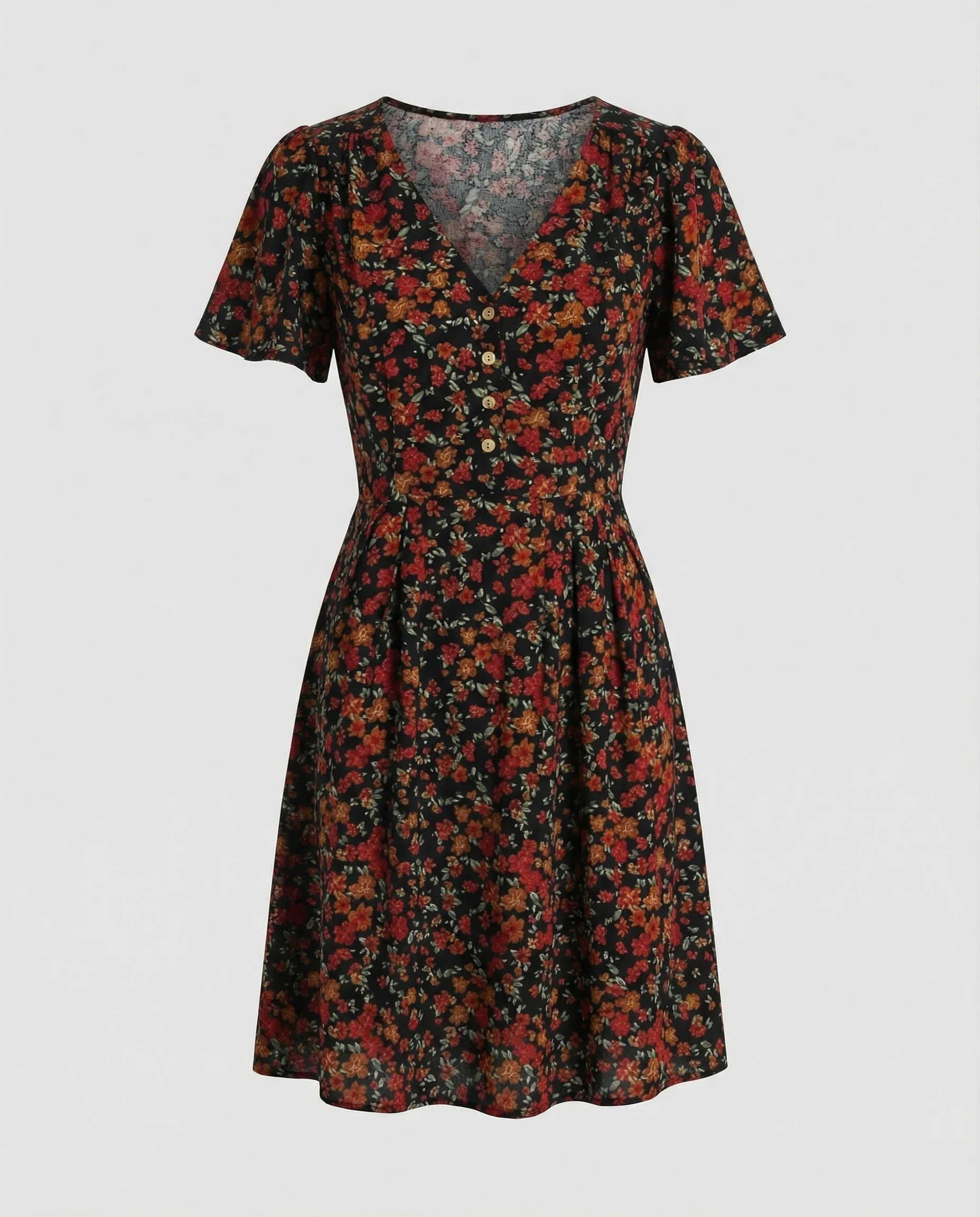 Damen Freizeitkleid Mini mit V-Ausschnitt - Image 4