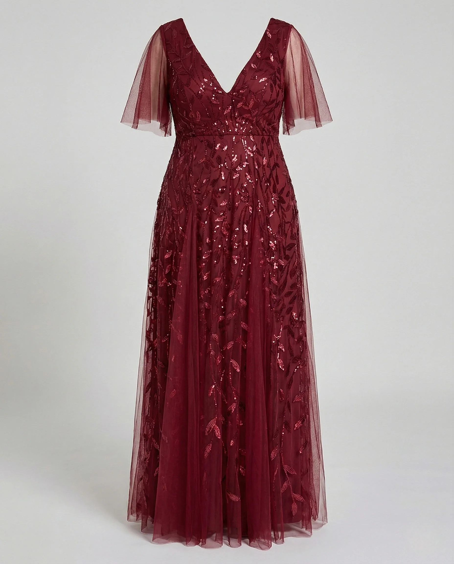 Damen Abendkleid A-Linie Tüll - Image 4